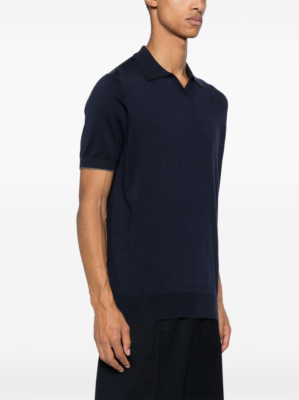 short-sleeve cotton polo shirt Product Image