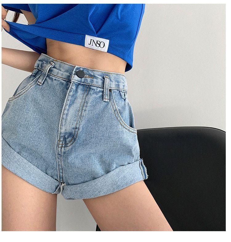Rolled Denim Hot Shorts in 5 Colors Product Image