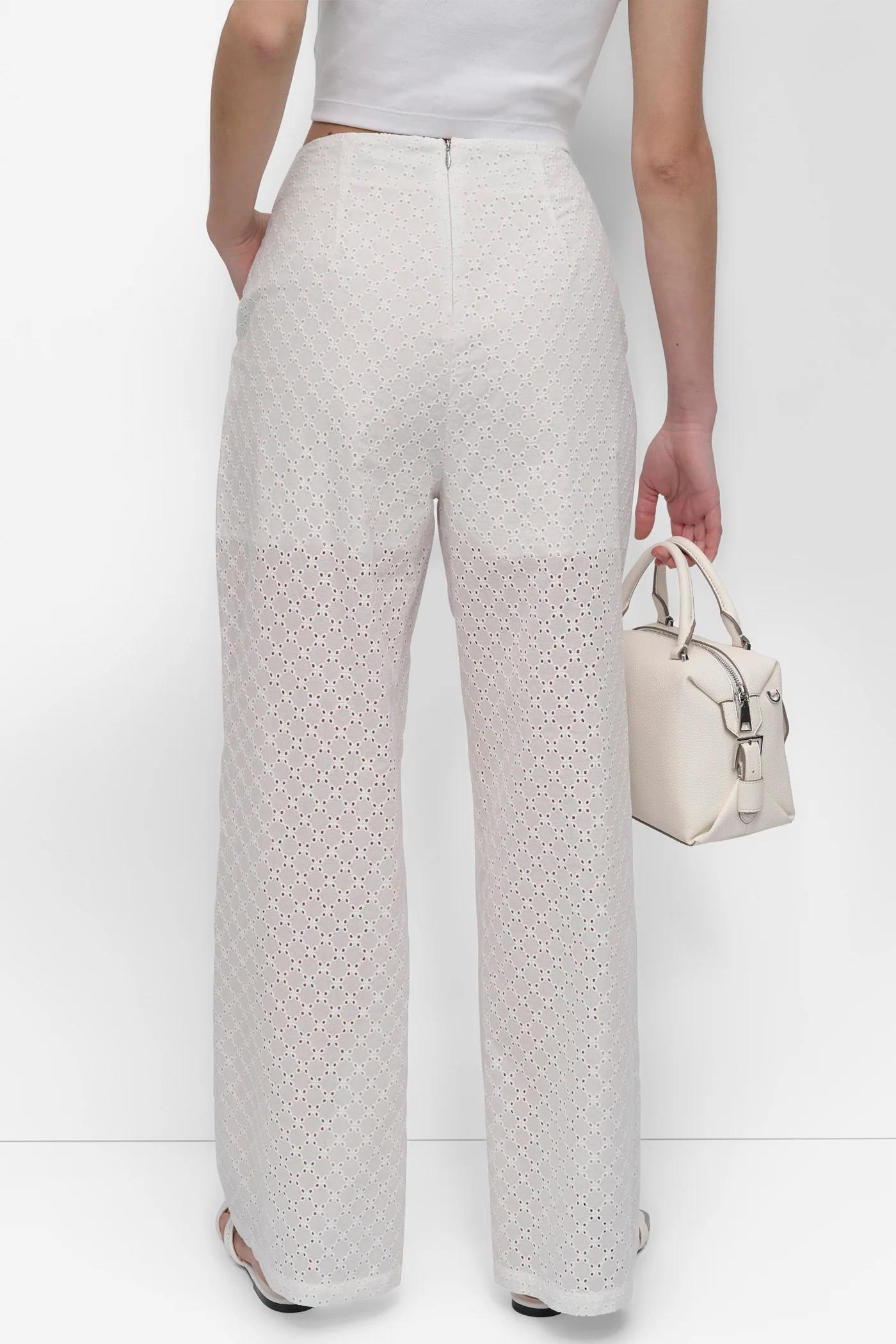 EYELET HIGH WAIST WIDE LEG TROUSER Product Image