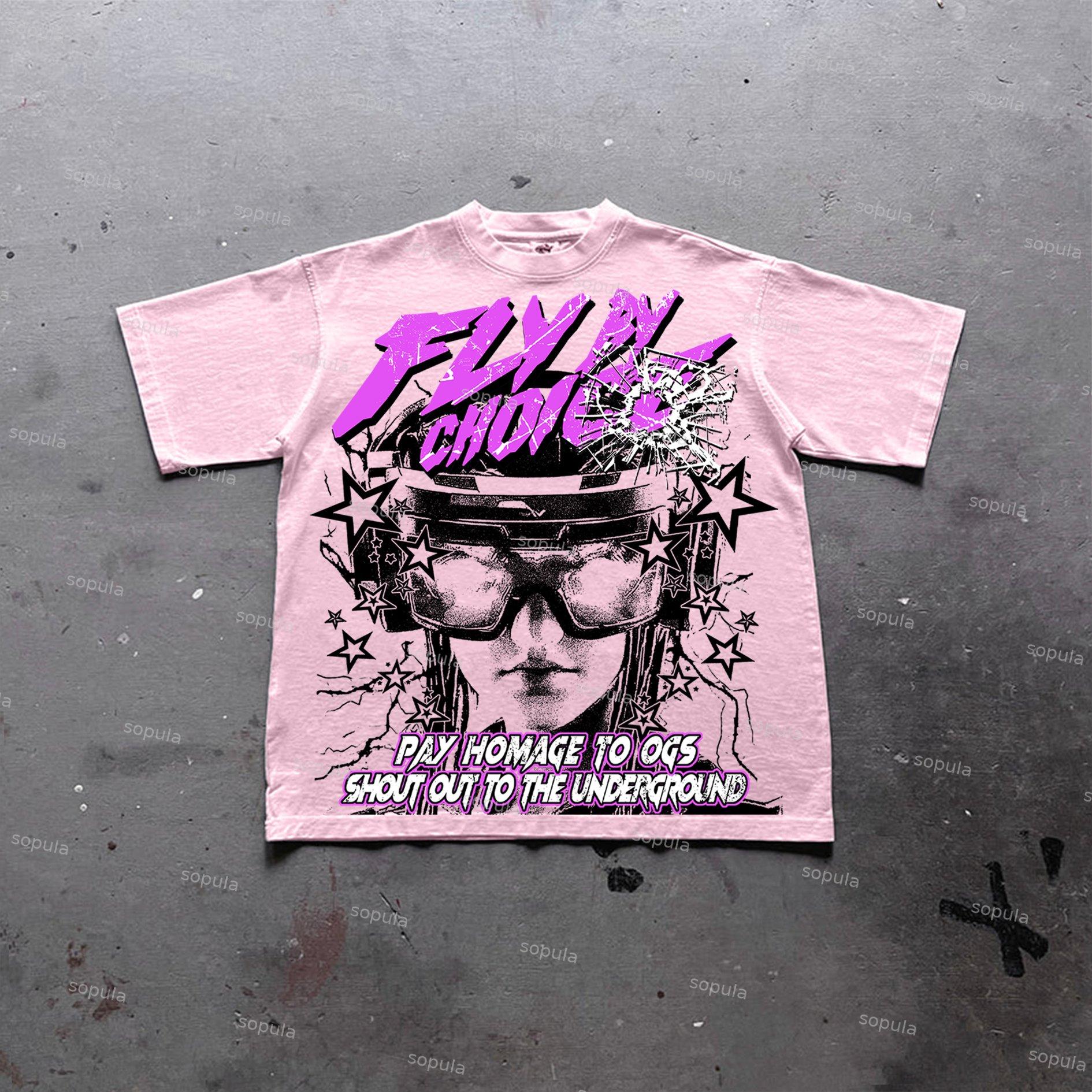 Sopula Fly By Choice Graphic Print Cotton T-Shirt Product Image