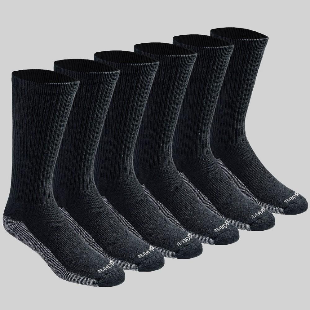 Dickies Men's Big & Tall Moisture Control Crew Socks 6pk - Black 12-14 Product Image