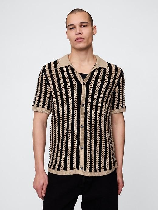 Mesh Sweater Shirt Product Image