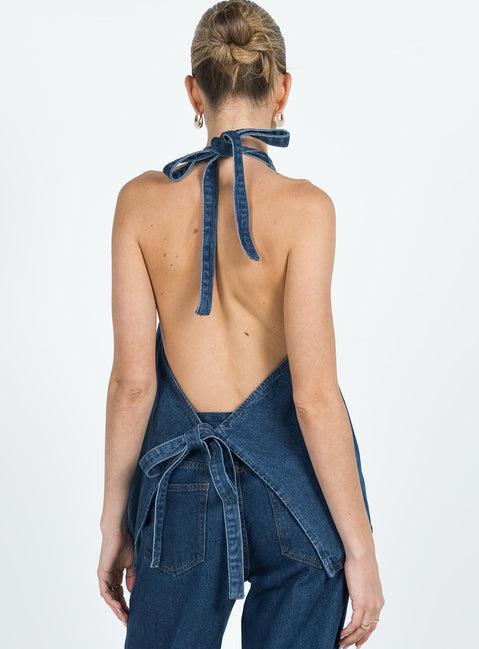 Hills Halter Denim Product Image