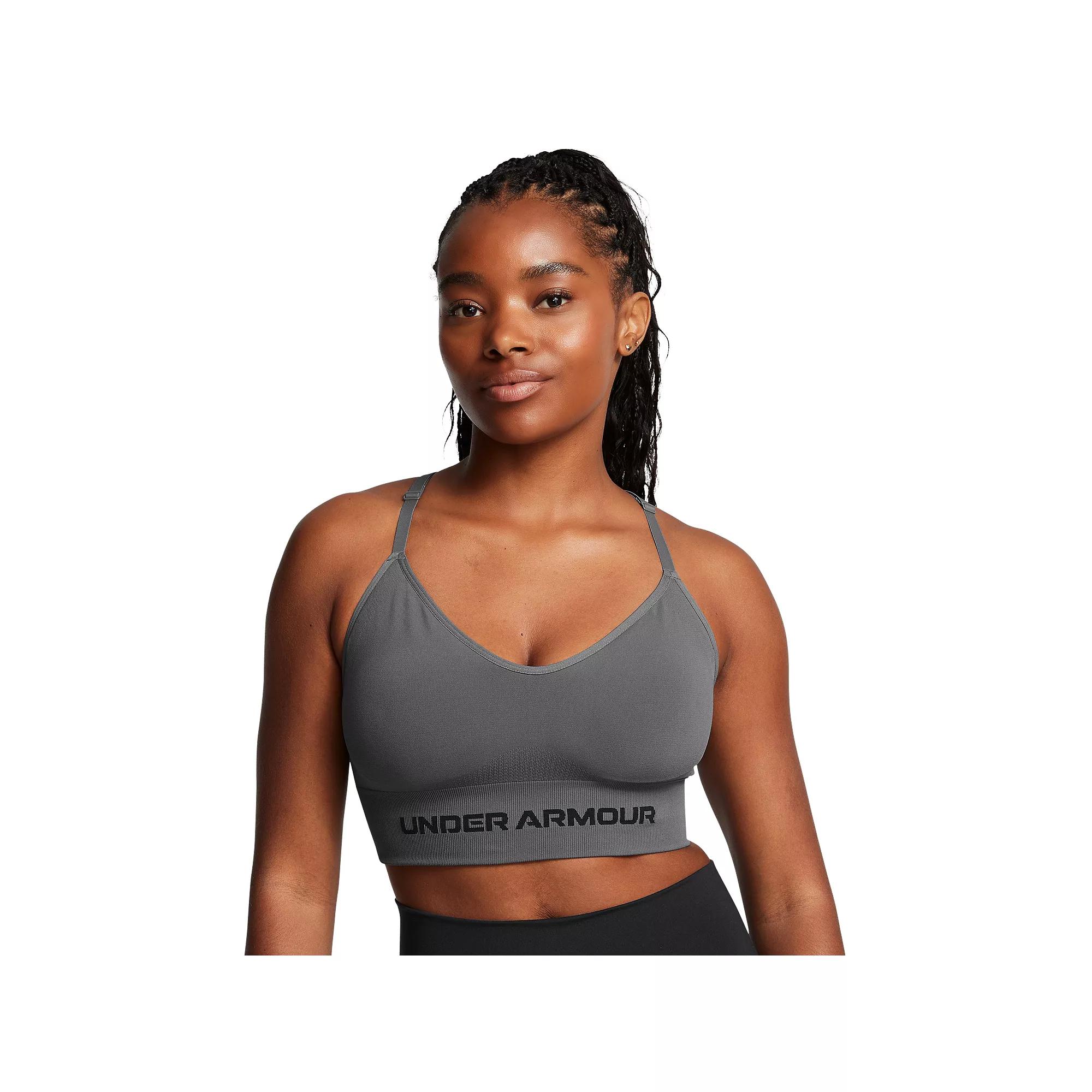 Women's Under Armour Vanish Seamless Low Long Sports Bra, Size: XL, Harbor Blue Product Image