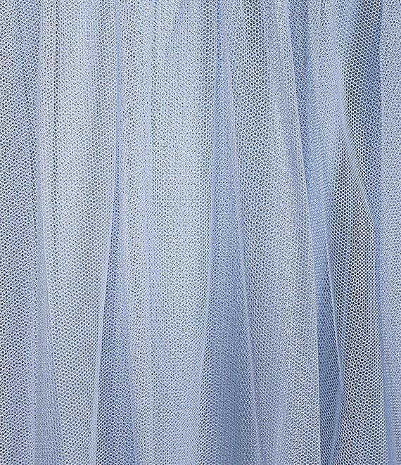 Pear Culture Tie Sleeveless Embroidered Mesh Dress Product Image