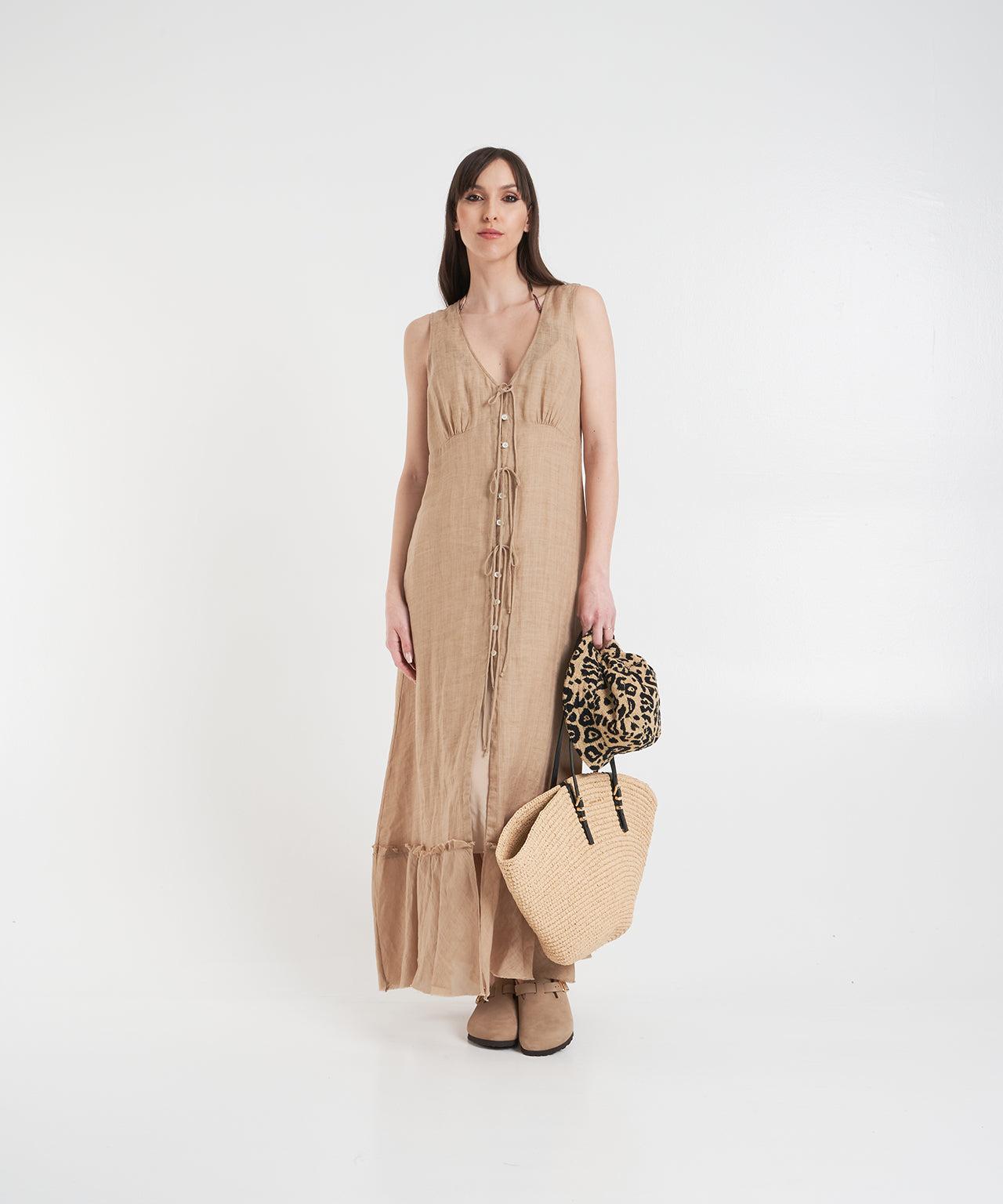 Ramie maxi dress Product Image