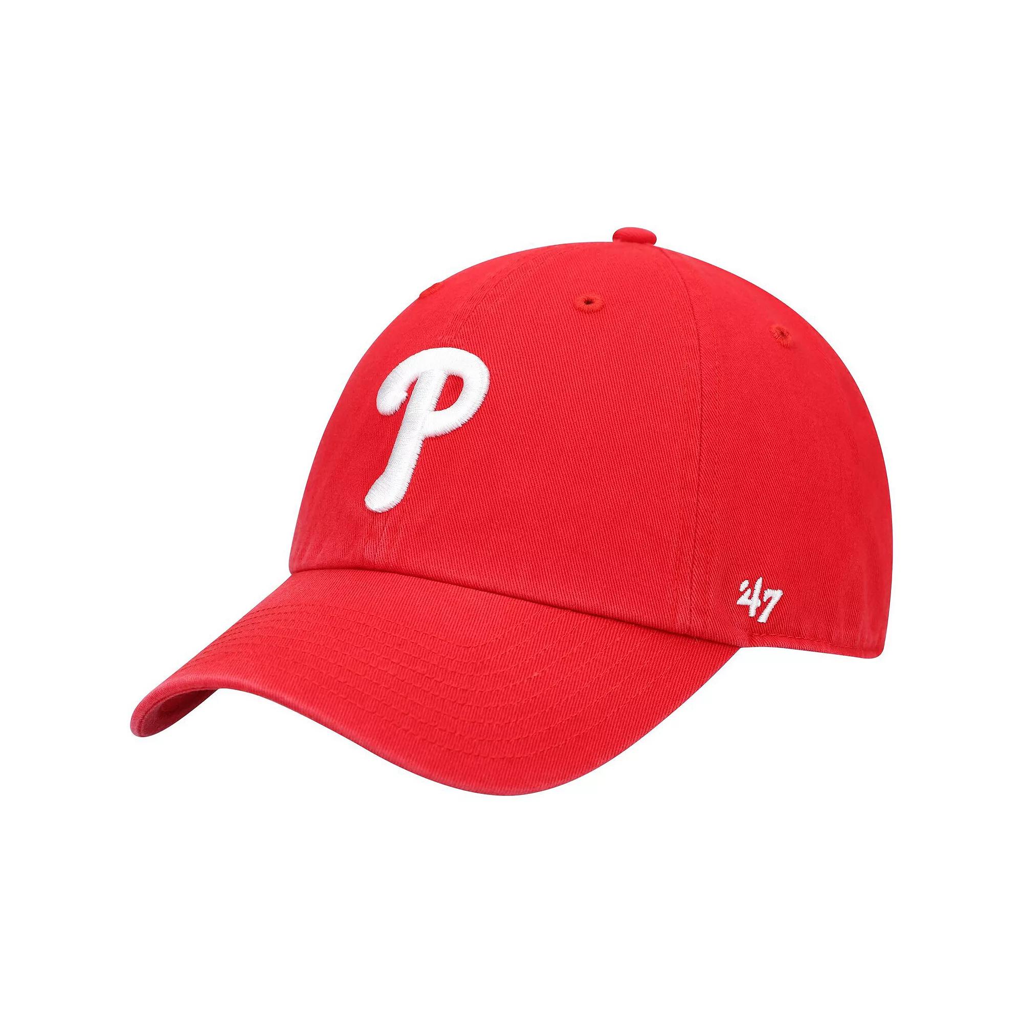 Men's '47 Red Philadelphia Phillies Game Clean Up Adjustable Hat Product Image