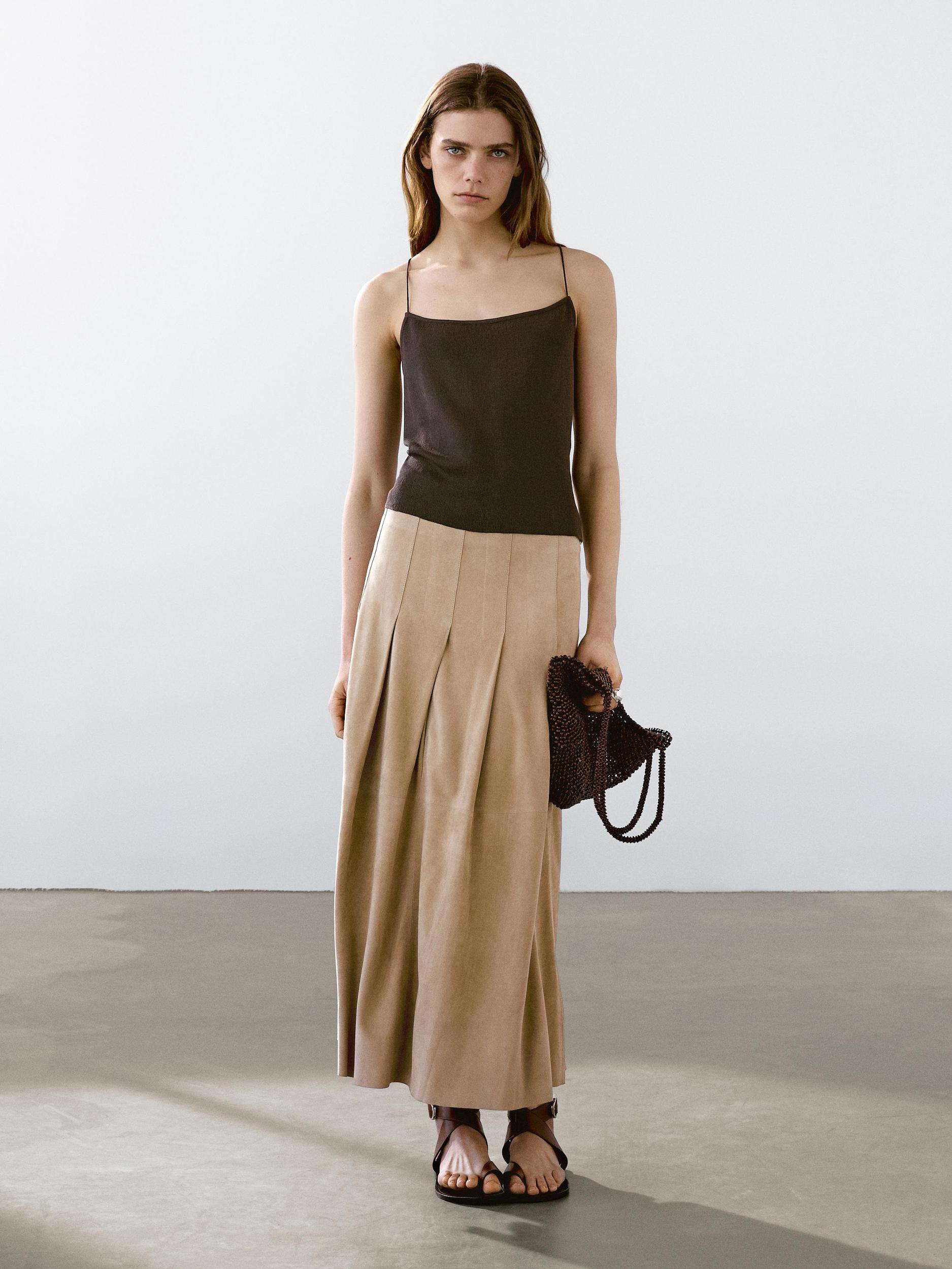 Textured strappy top Product Image