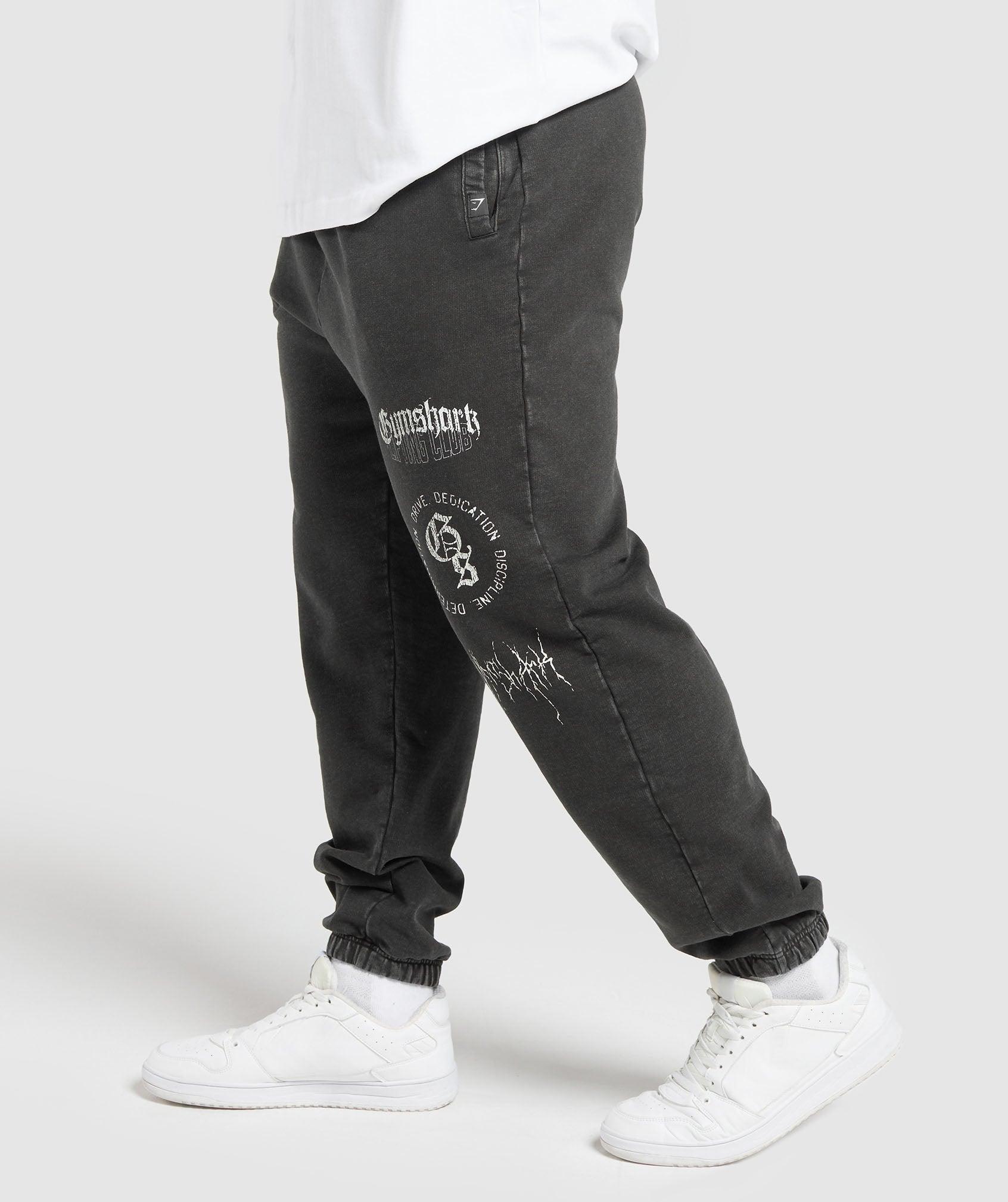 Distressed Graphic Joggers Product Image