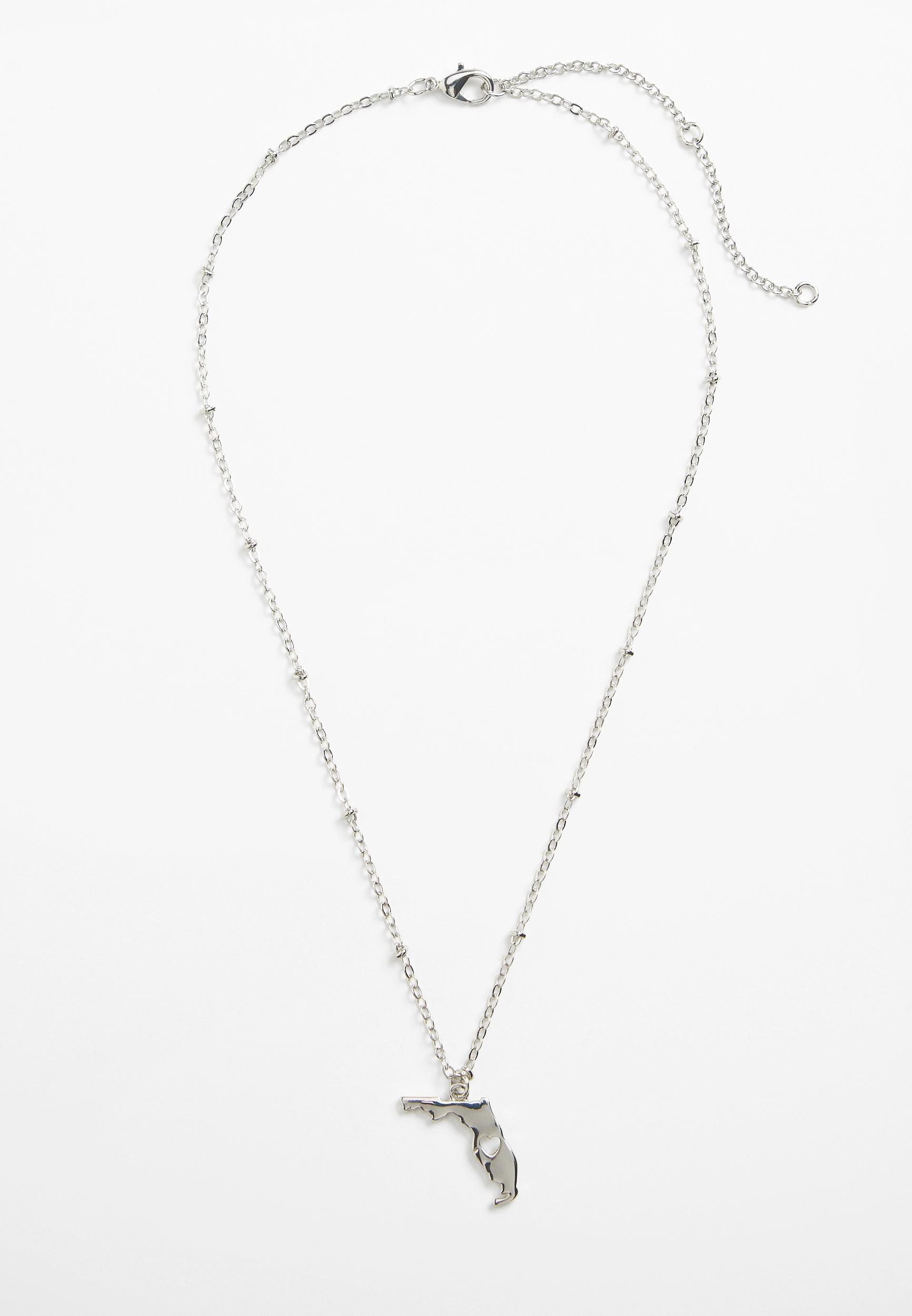 Maurices Womens Dainty Silver State Necklace Product Image