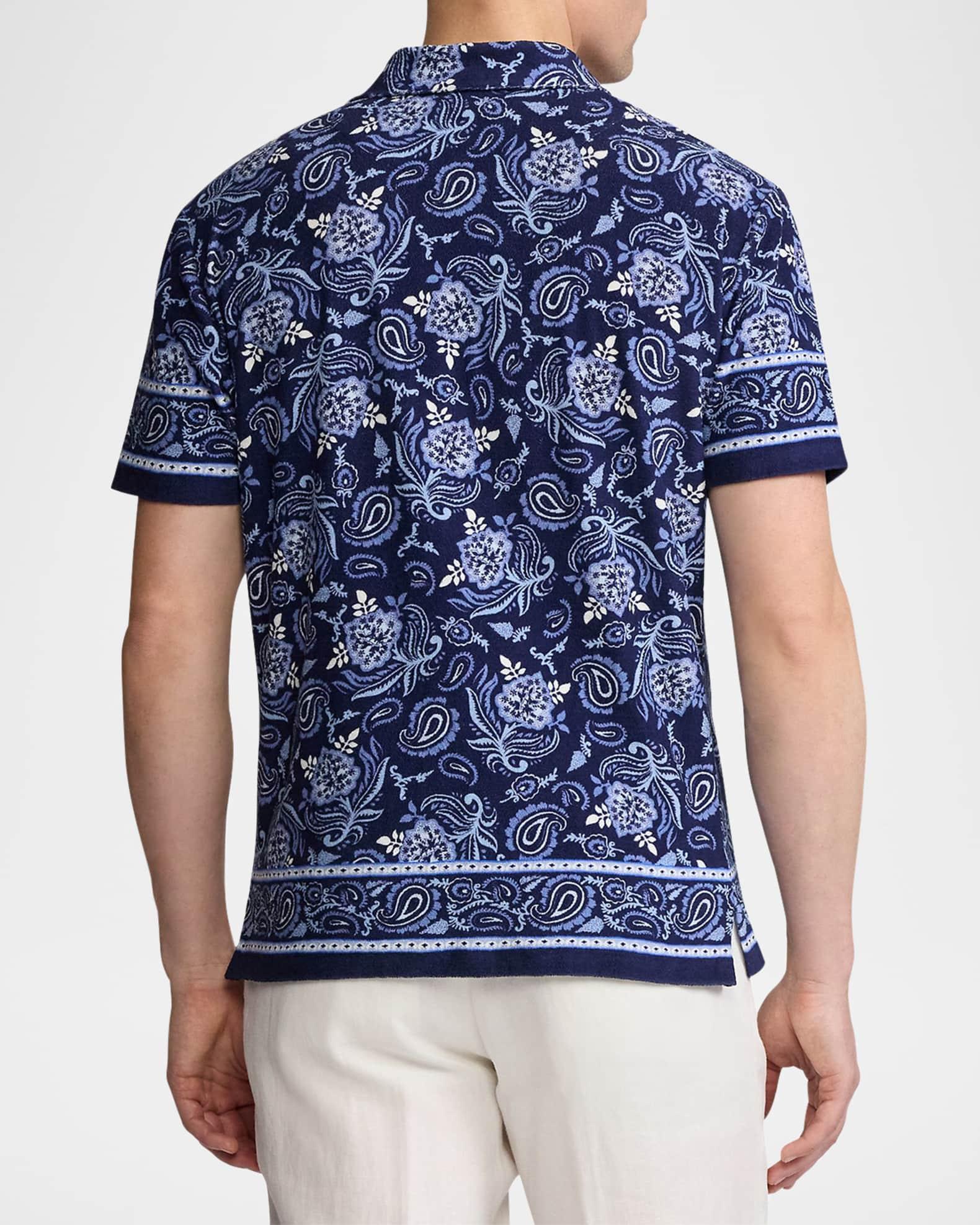 Men's Paisley Riviera Terry Polo Shirt Product Image