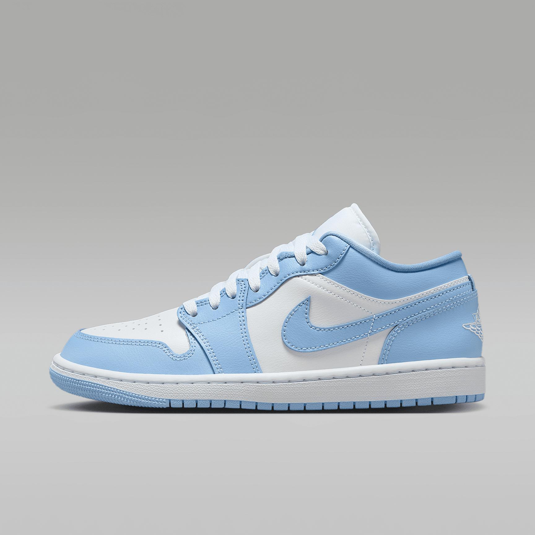 Jordan Womens Jordan AJ 1 Low - Womens Basketball Shoes White/Aluminum Product Image