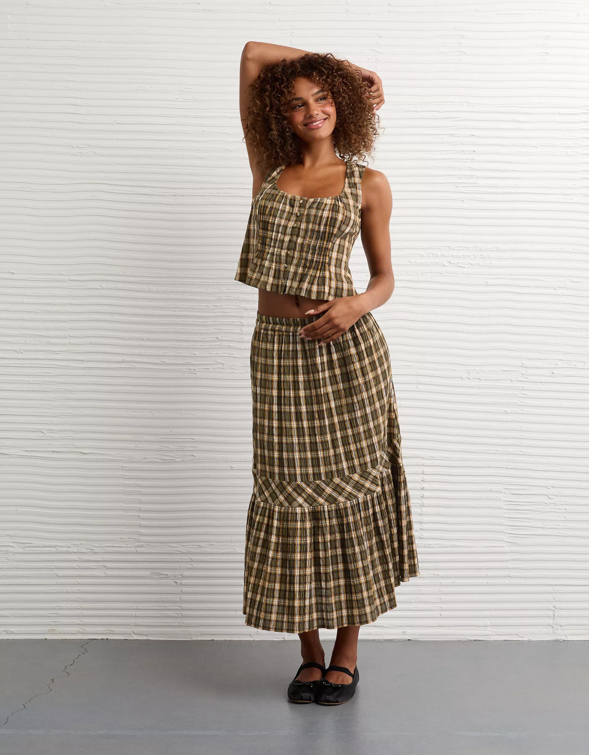 AE Pintuck Corset Tank Top Product Image