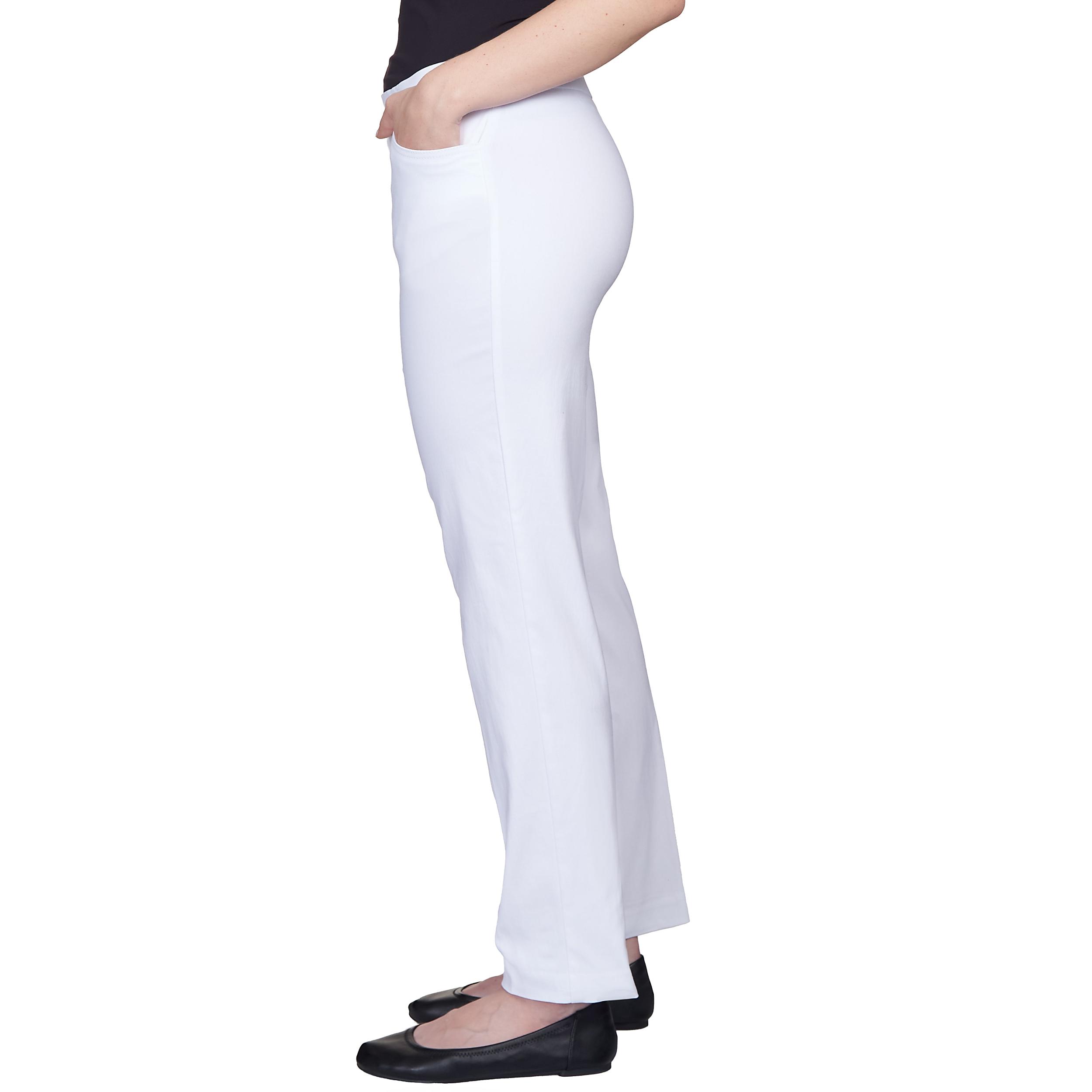 Alfred Dunner Petite Classic Allure Fit Proportioned Pant with Elastic Comfort Waistband Average Length Product Image