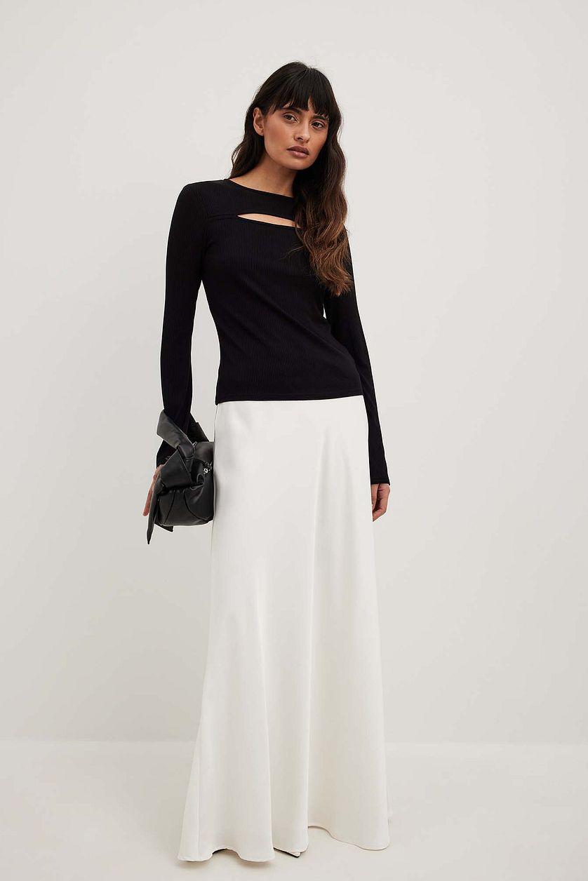 Cut Out Trumpet Sleeve Top Product Image