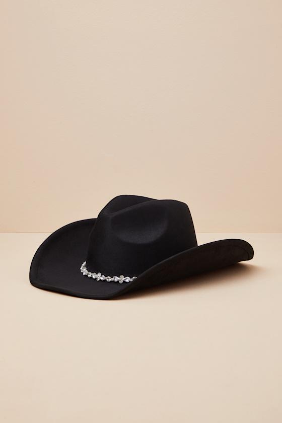 Izarra Black Rhinestone Cowboy Hat Product Image