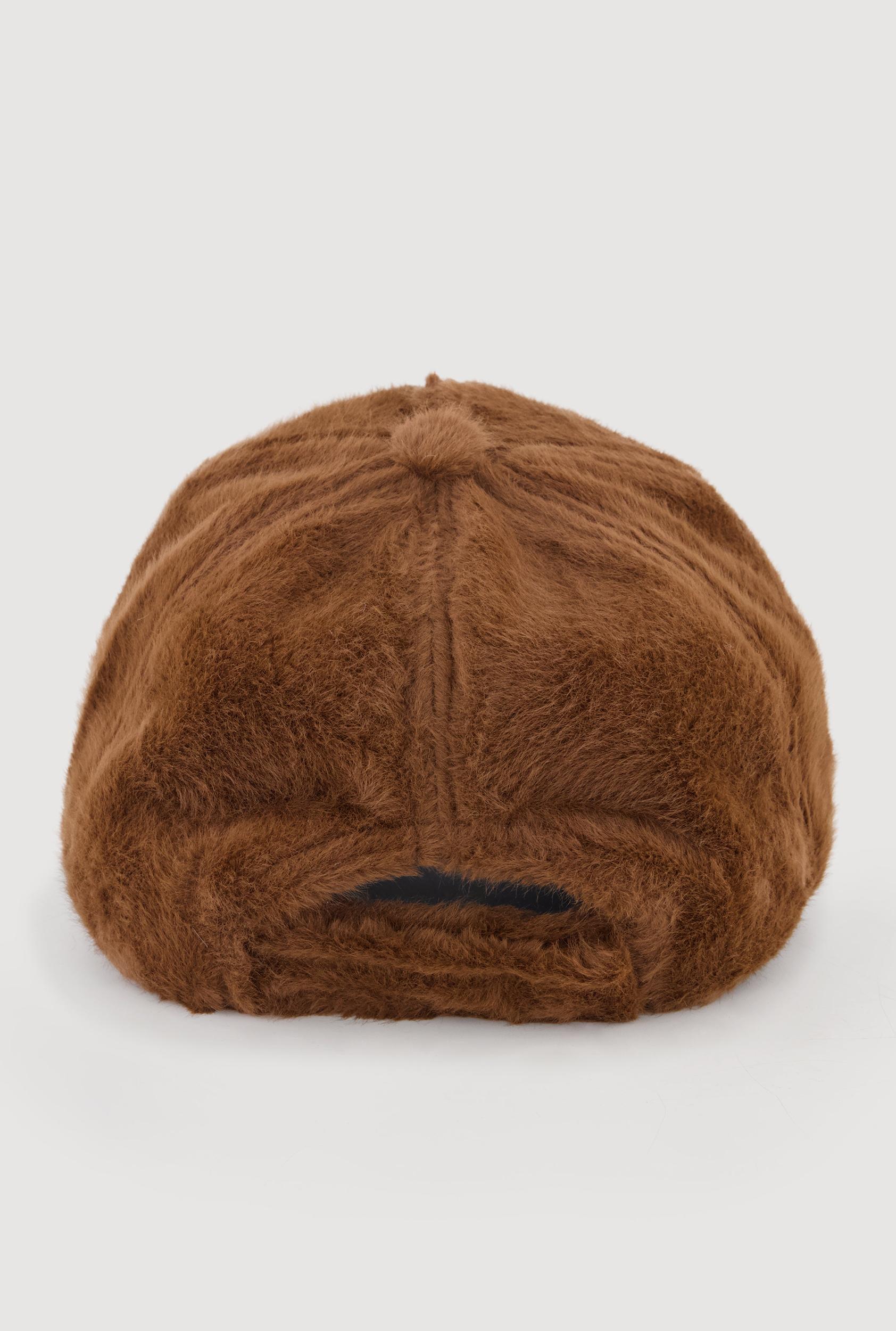 Solid Faux Fur Baseball Cap Female Product Image