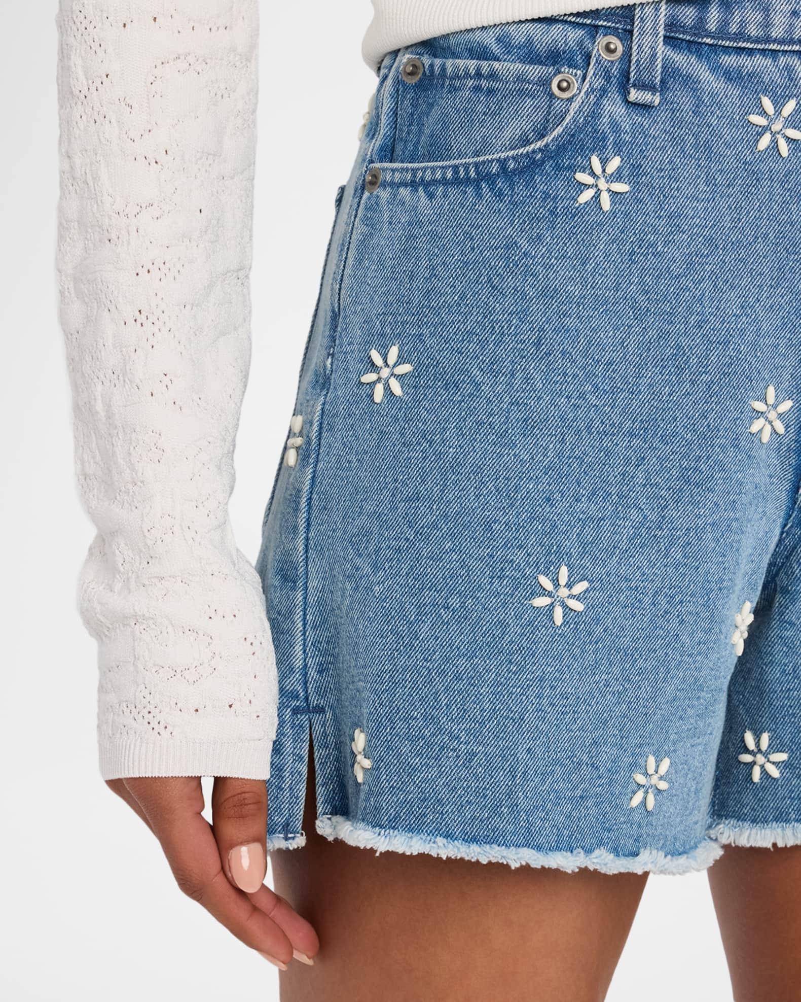 Aspen Embellished Denim Shorts Product Image