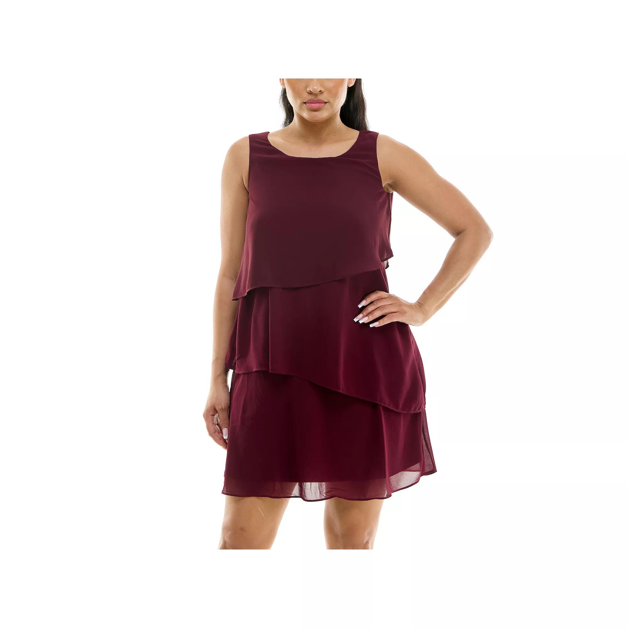 Women's Nina Leonard Layered Float Dress,  Product Image