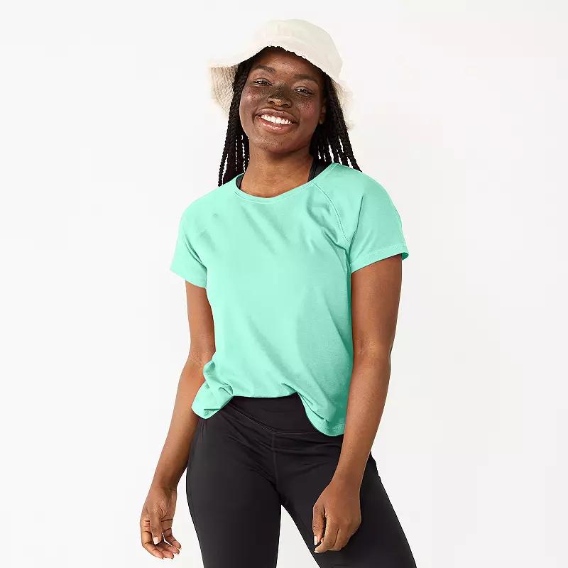 Petite Tek Gear® Core Raglan Tee, Women's, Size: Medium Petite, Behling Green Product Image