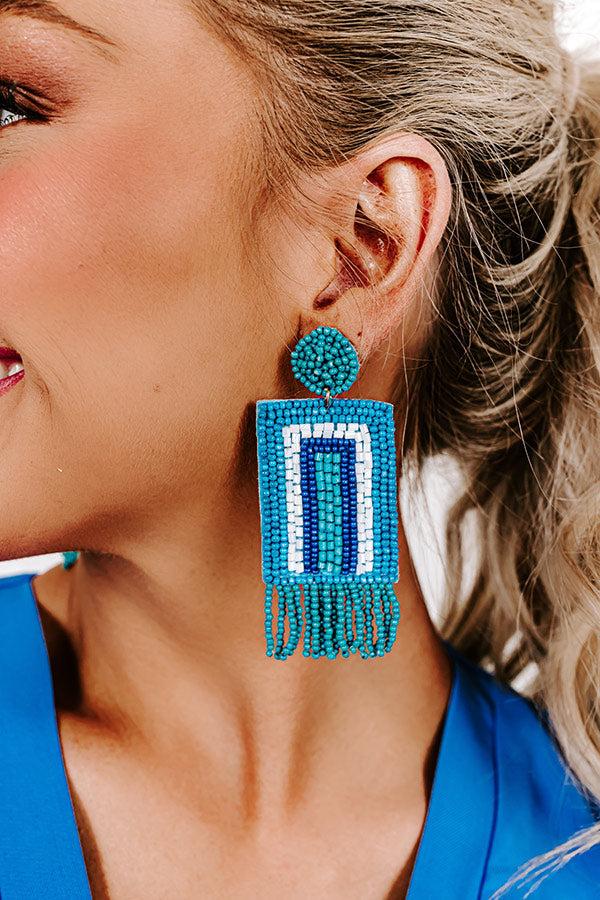 Malibu Pier Beaded Earrings In Turquoise Product Image