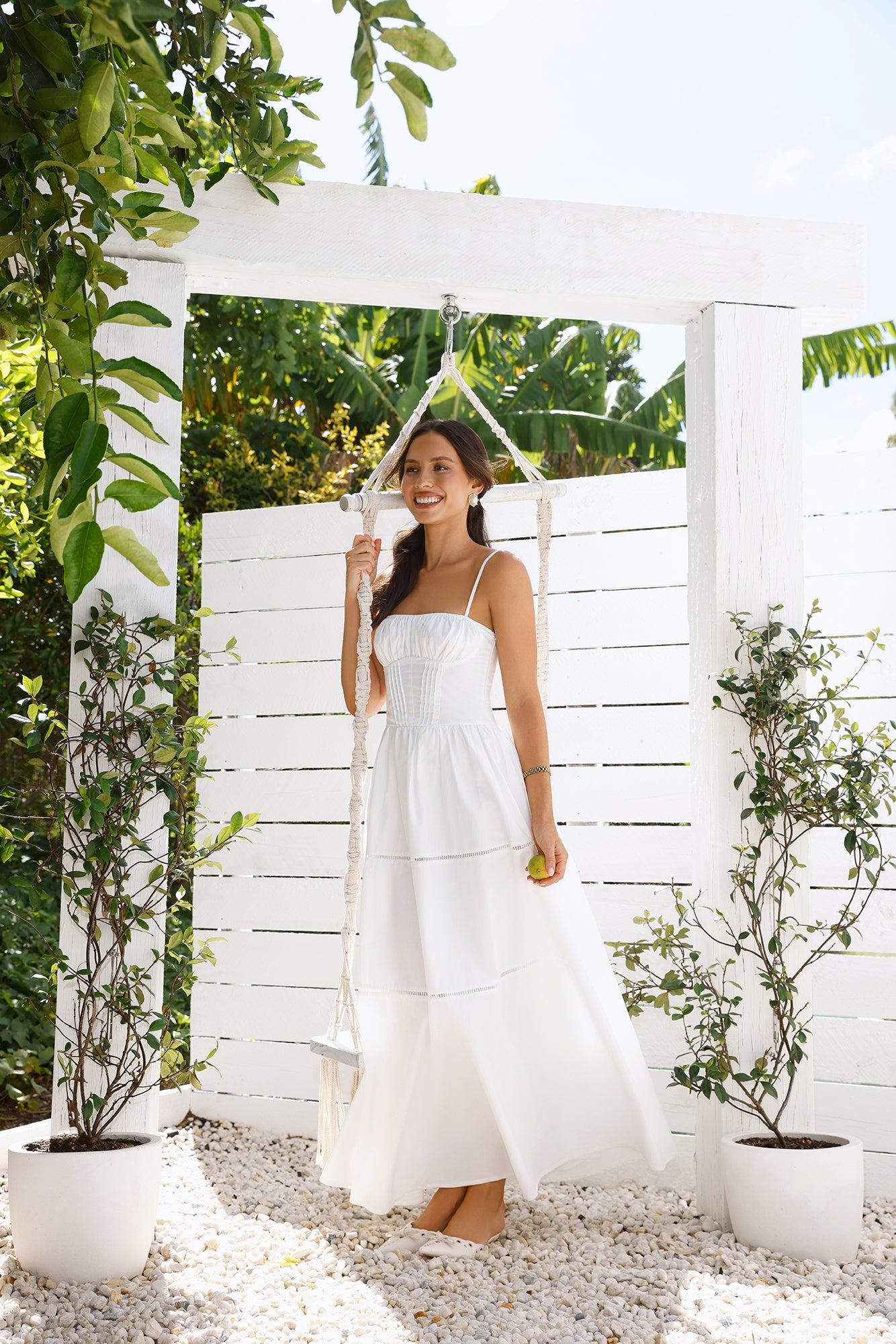 Chic At Sunset Maxi Dress White Product Image
