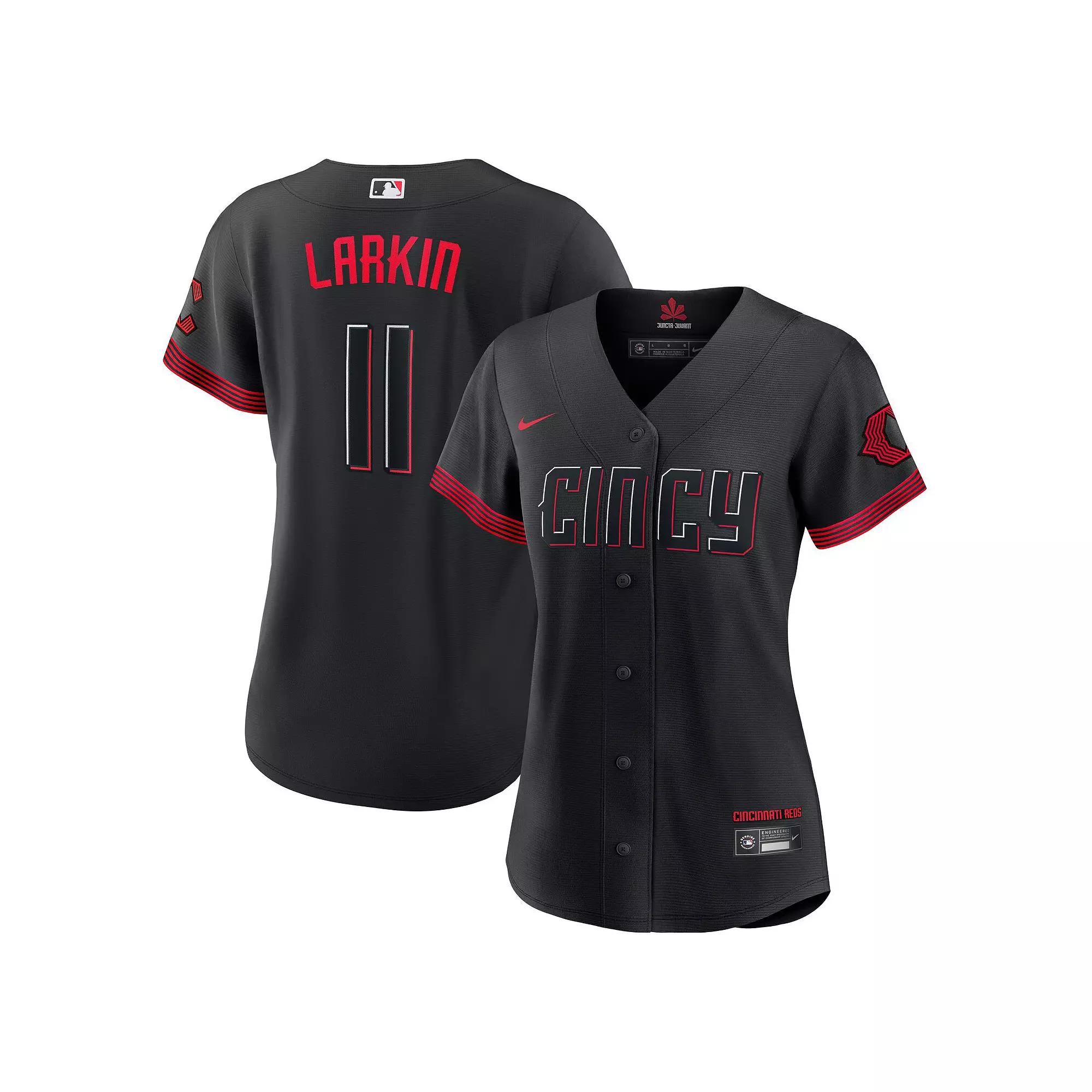 Women's Nike Barry Larkin Black Cincinnati Reds 2023 City Connect Replica Player Jersey,  Product Image