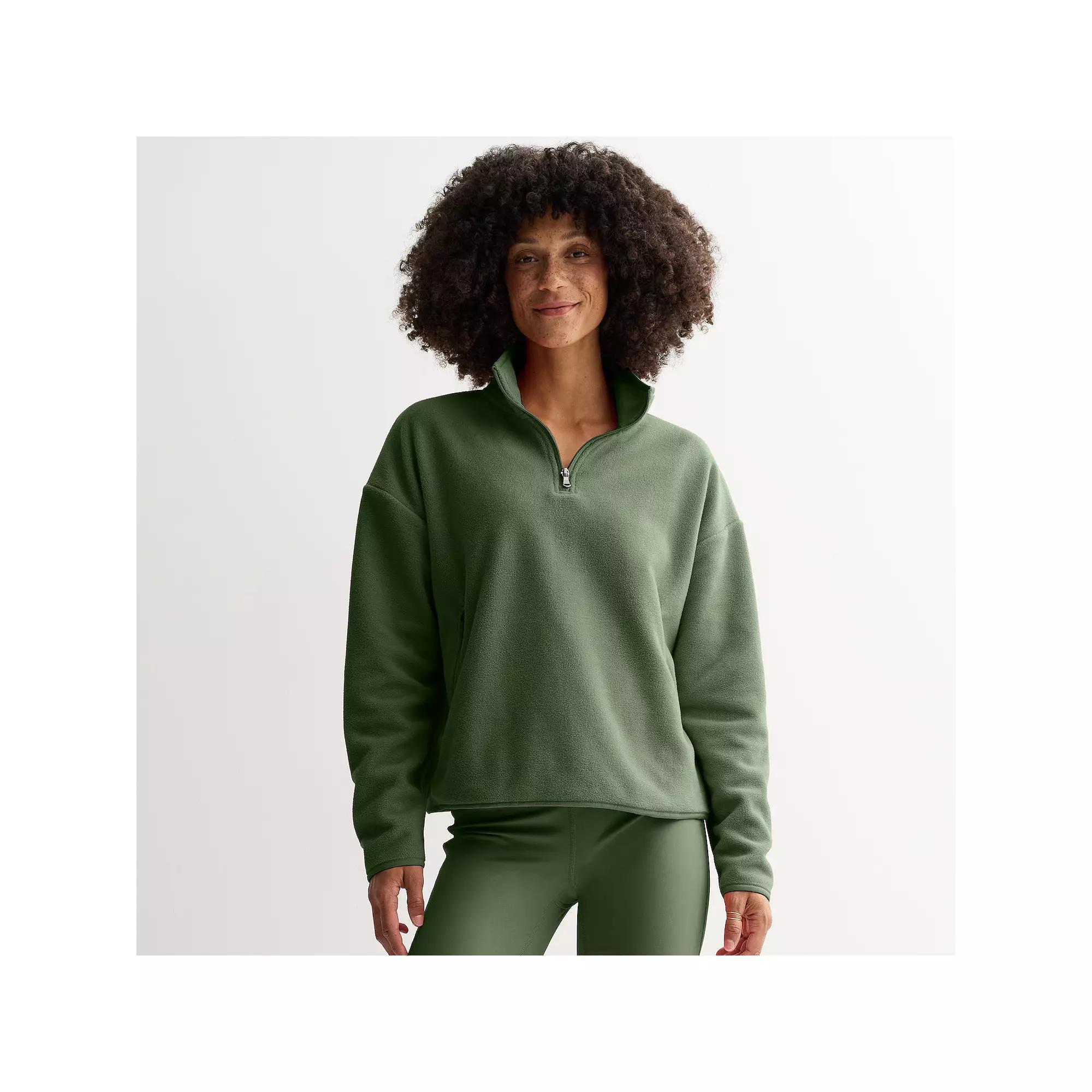 Petite Tek Gear® Micro Fleece Quarter-Zip Pullover, Women's,  Product Image