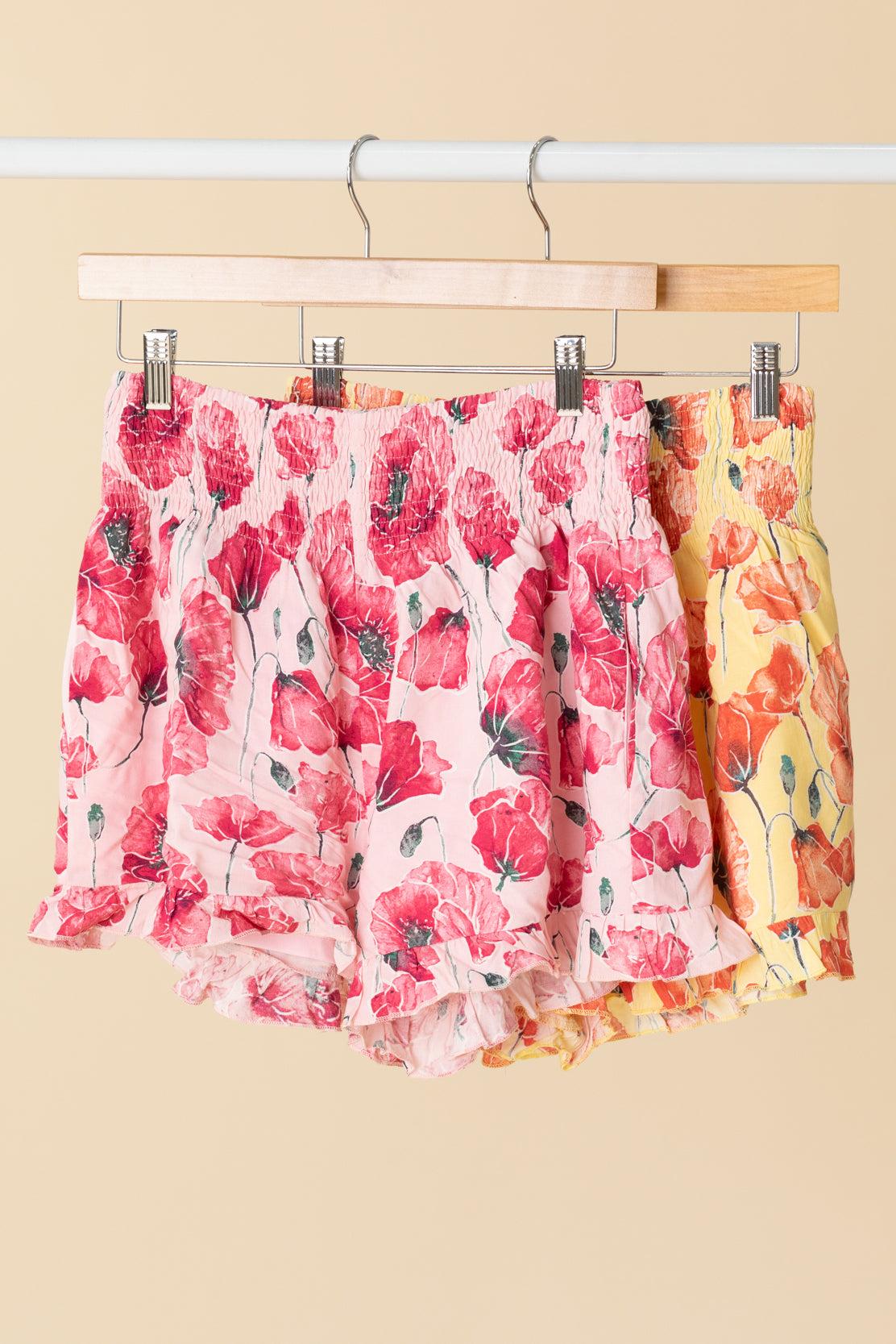 Floral Smocked Ruffled Shorts Product Image