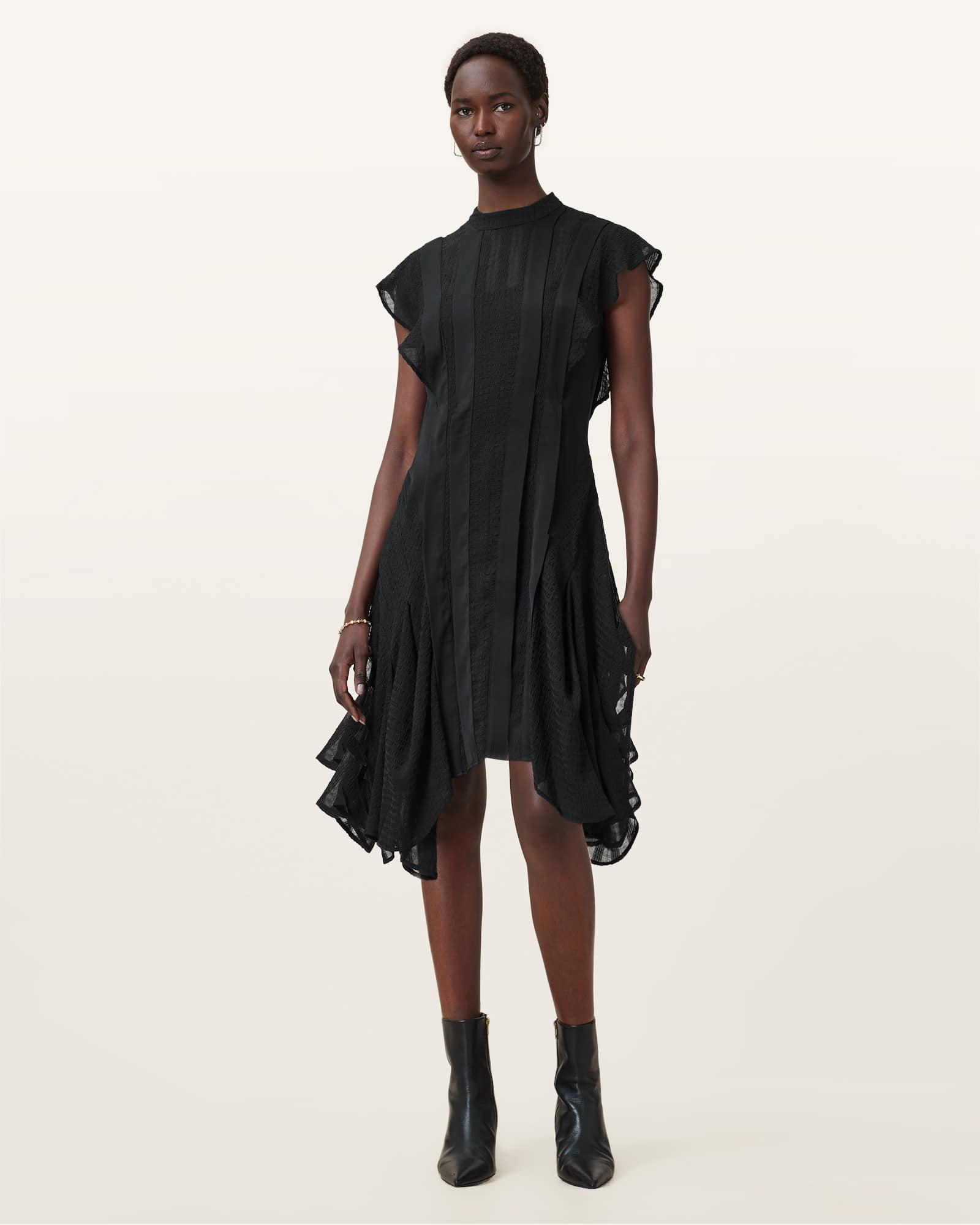 Fleur Textured Asymmetric Hem Dress Product Image