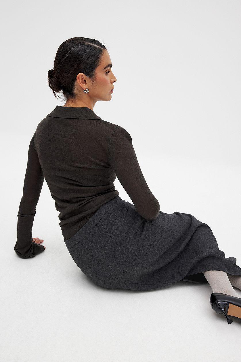 Wool Blend Maxi Skirt Product Image