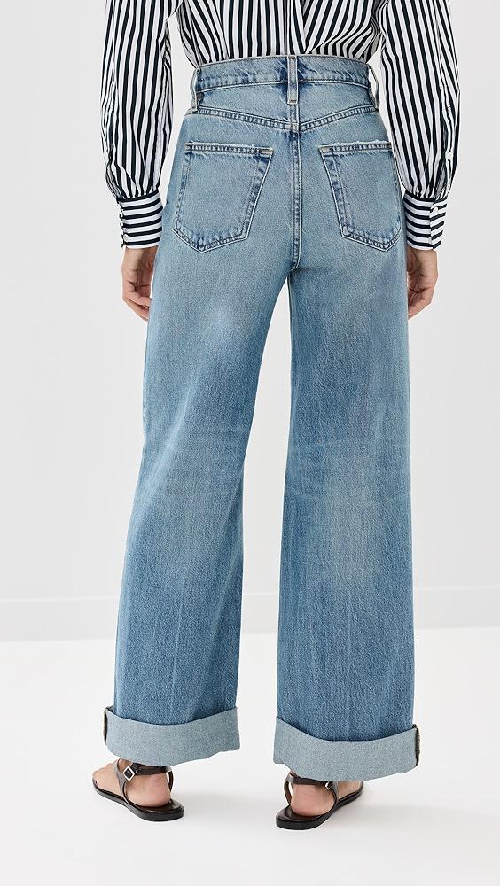 FRAME Le Jane Wide Leg Cuffed Jeans | Shopbop Product Image
