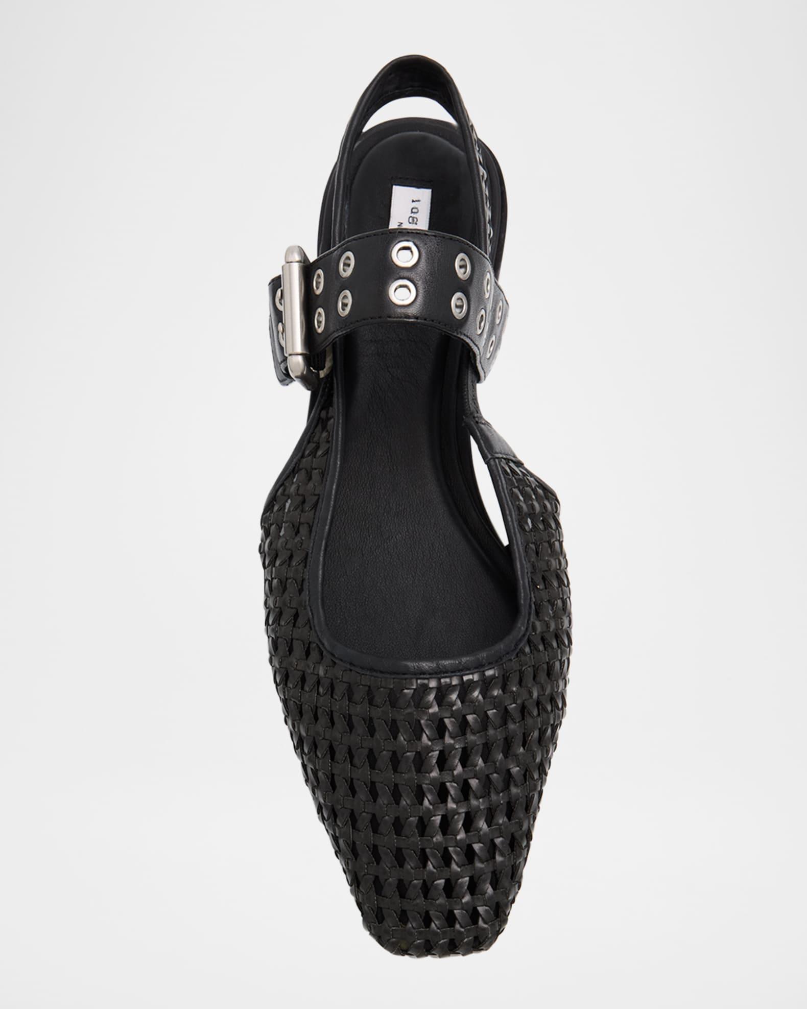 Astra Woven Buckle Slingback Ballerina Flats Product Image