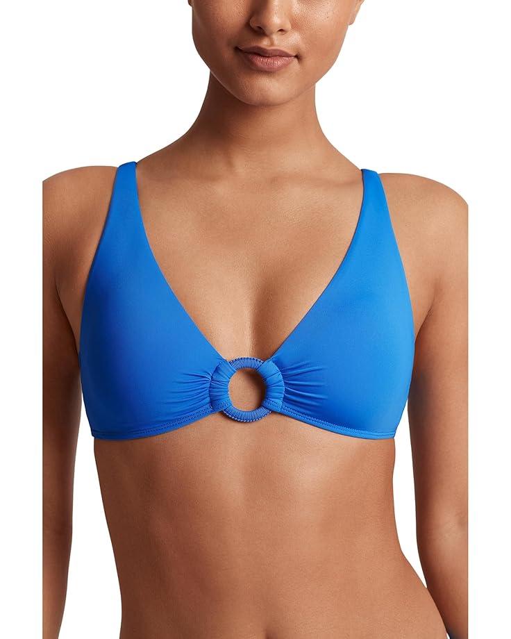 Beach Club Solid V Wire Over the Shoulder Top Product Image