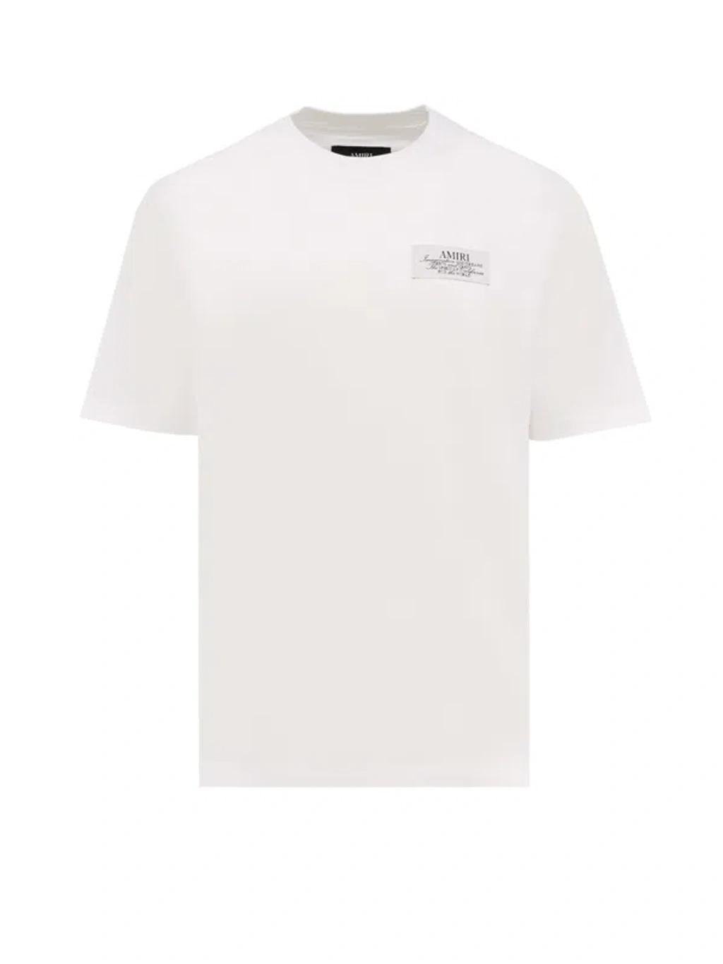 AMIRI Black Crewneck T-shirt With Logo Lettering On Front And Rear Product Image