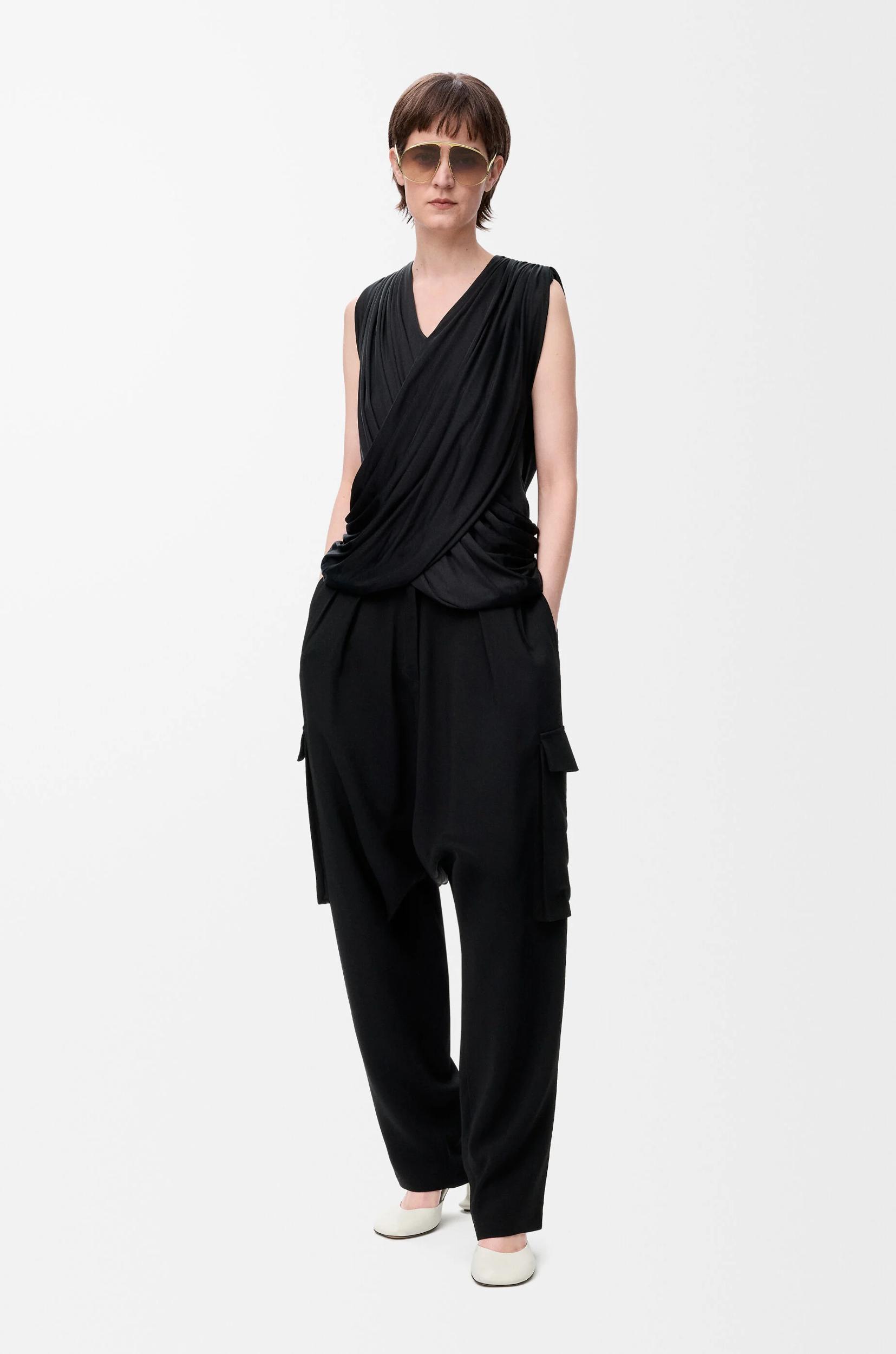 Trousers in stretch viscose Product Image