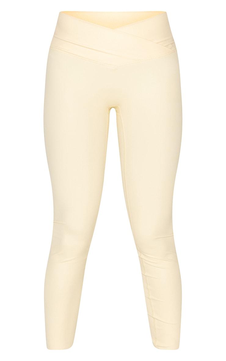 Petite Butter Cream Sculpt Wrap Waist Gym Legging Product Image