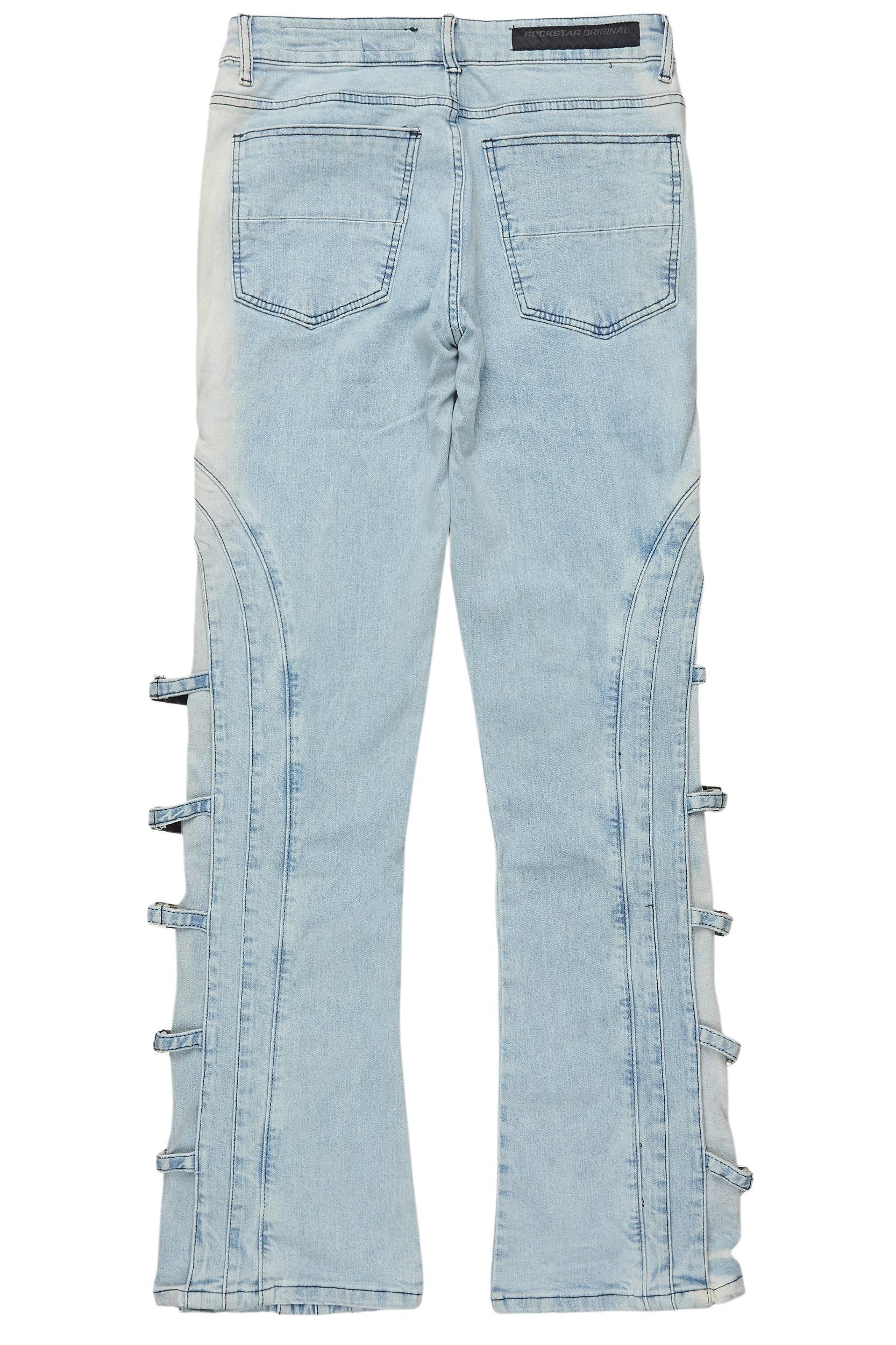 Attila Light Blue Stacked Flare Jean Male Product Image