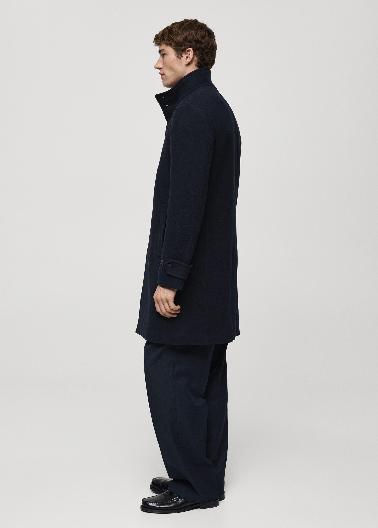 Quilted wool inner coat - Men | MANGO USA Product Image