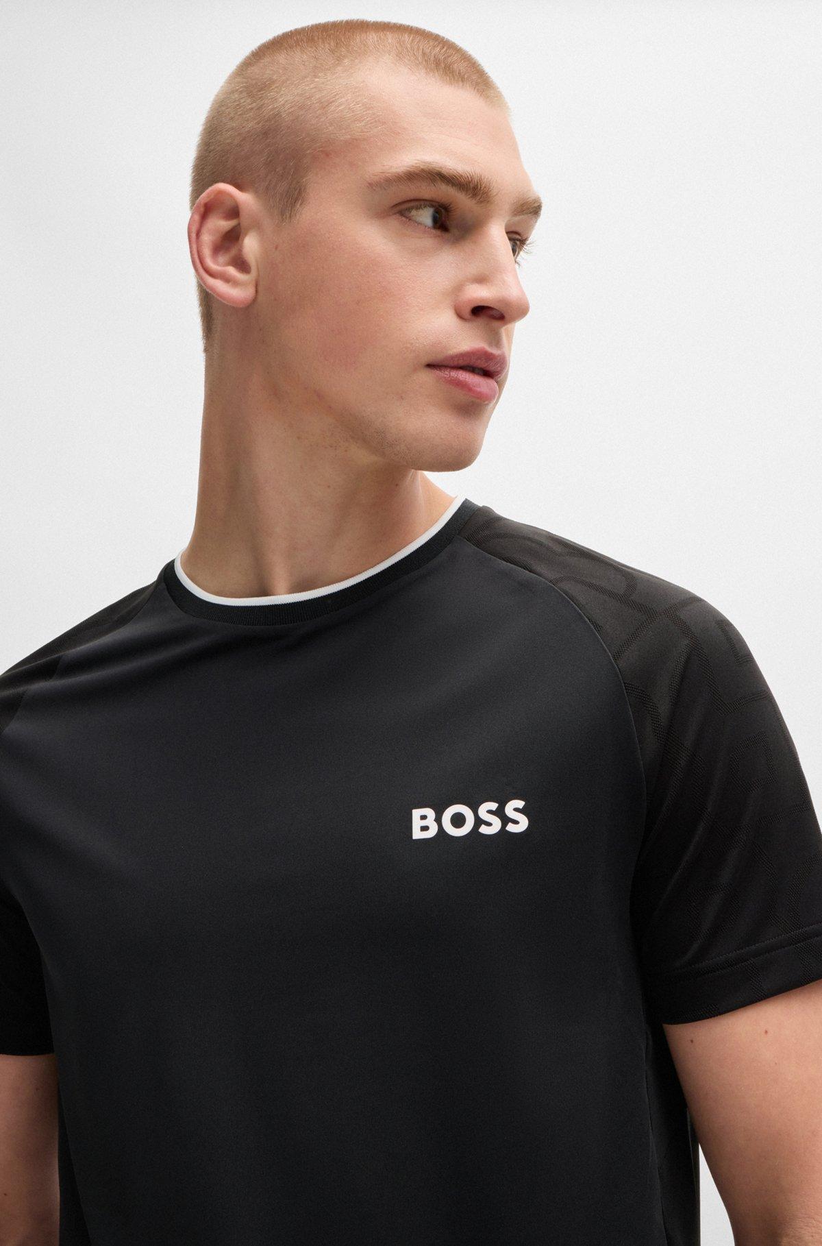 BOSS x Matteo Berrettini stretch-jersey T-shirt with signature details Product Image