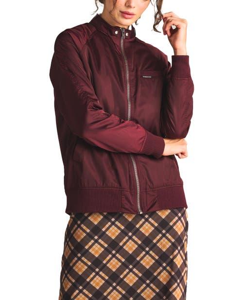 Members Only Women's Satin Bomber Jacket in Dark Green at Nordstrom, Size Large Product Image