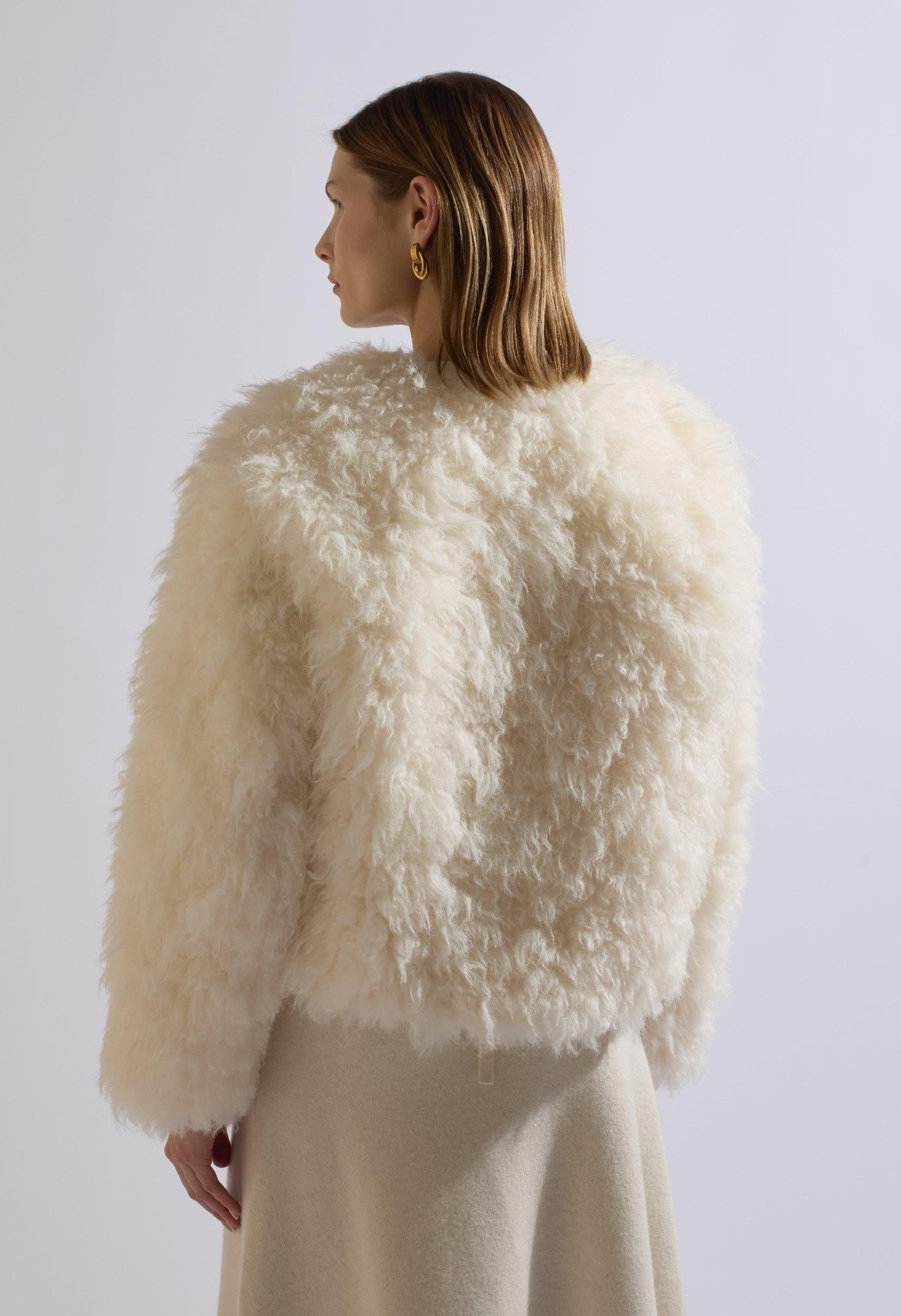 Anastasia Cream Fur Coat Product Image