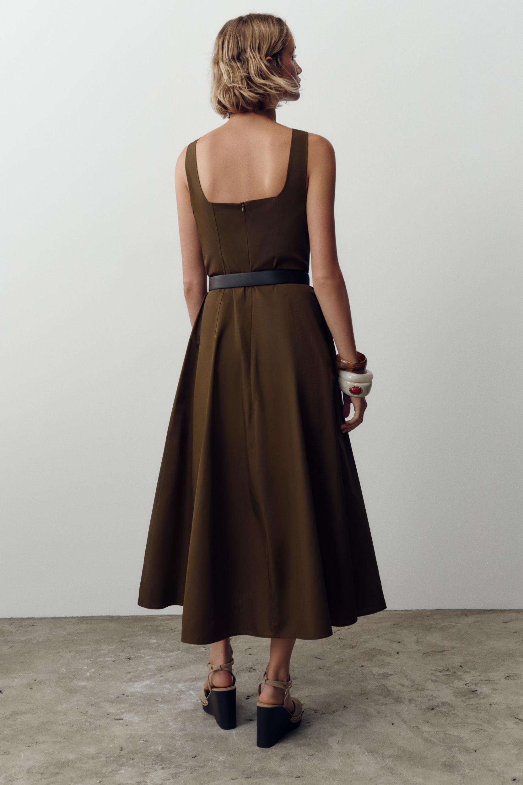 BELTED MIDI DRESS Product Image