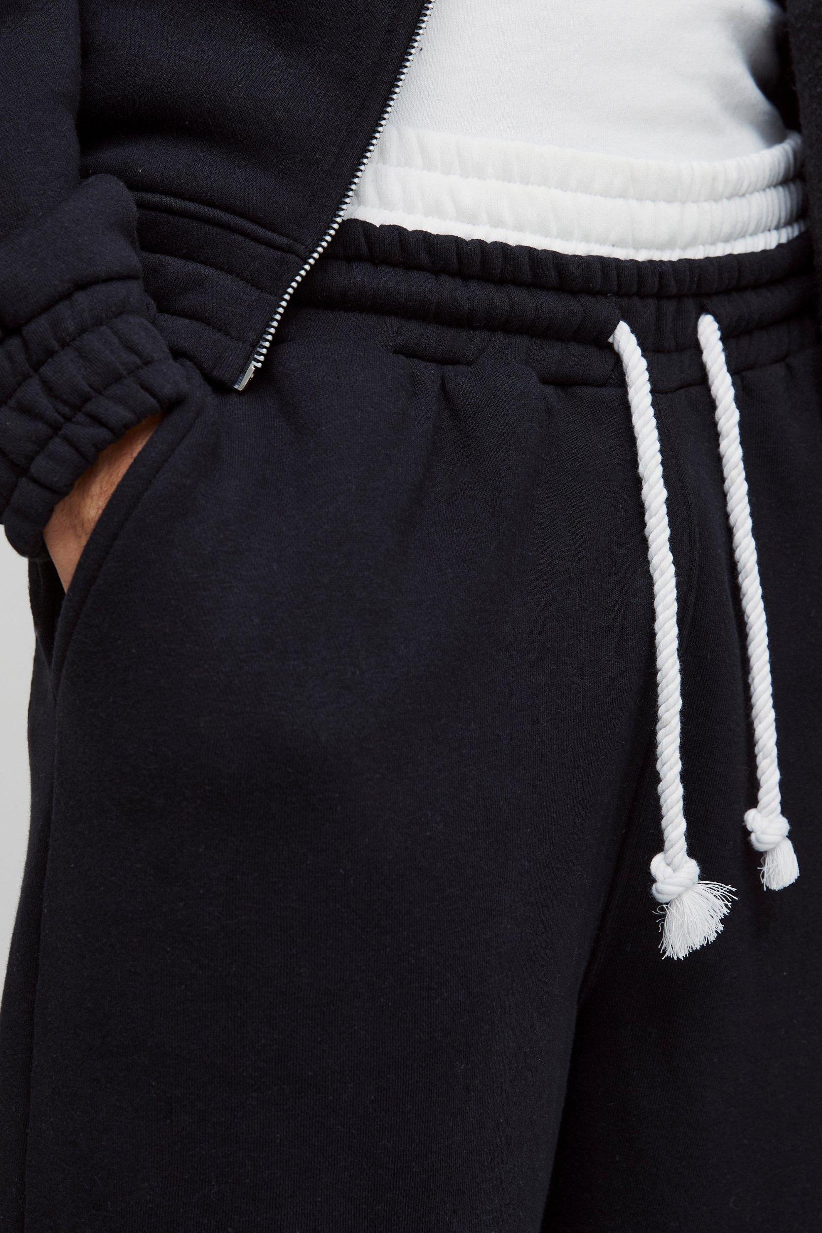 Oversized Boxy Heart Printed Double Waistband Zip Through Hooded Tracksuit | boohooMAN USA Product Image