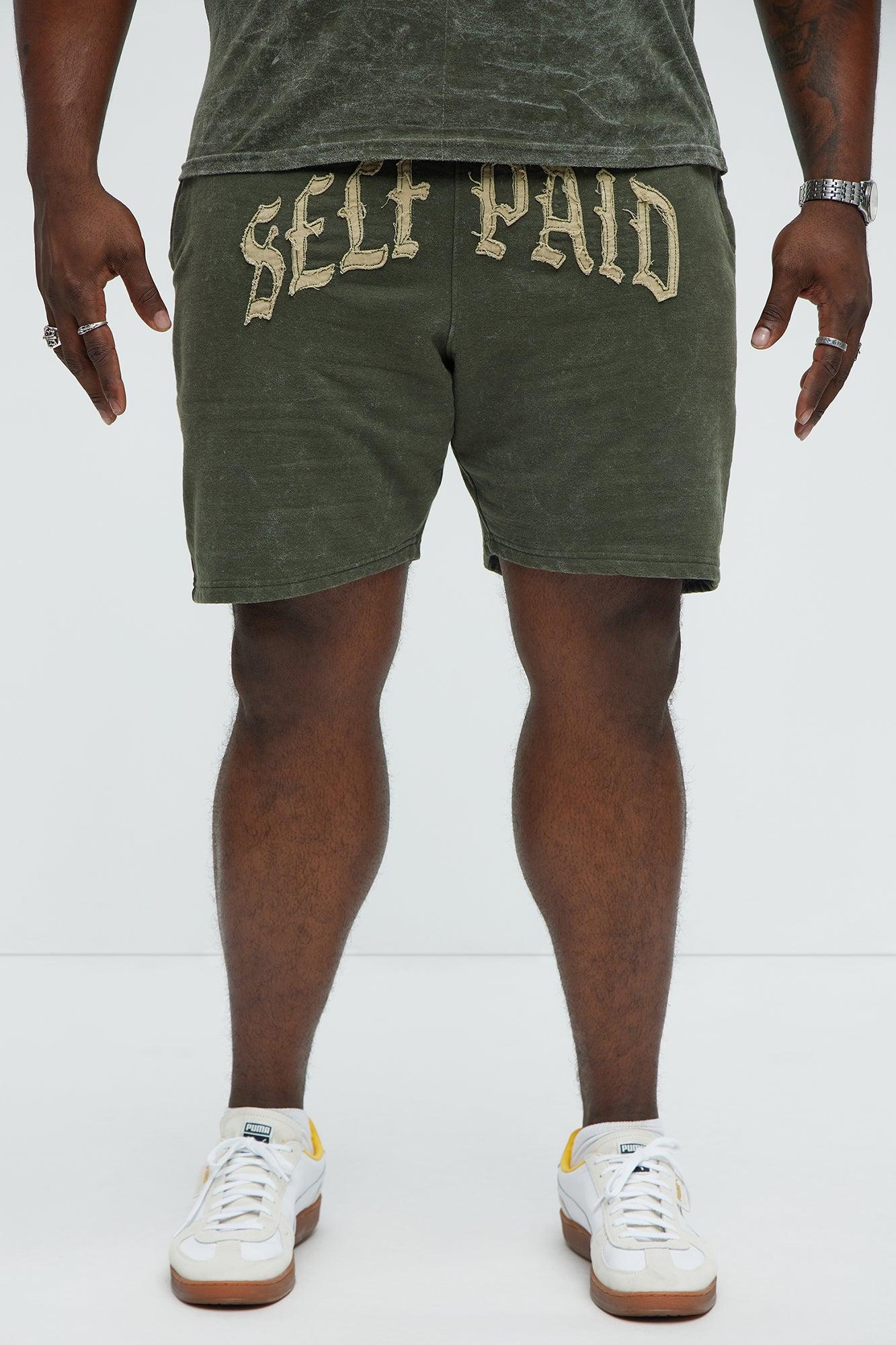 Self Paid Sweatshorts - Olive Male Product Image