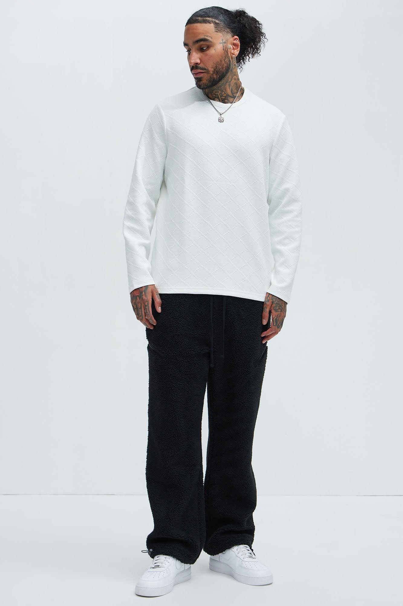 Axel Polar Fleece Zip Straight Sweatpants - Black Product Image
