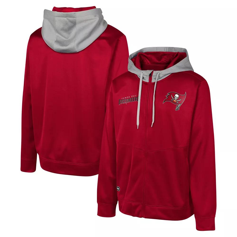 Men's Red Tampa Bay Buccaneers Replay Fashion Graphic Full-Zip Hoodie Jacket,  Product Image