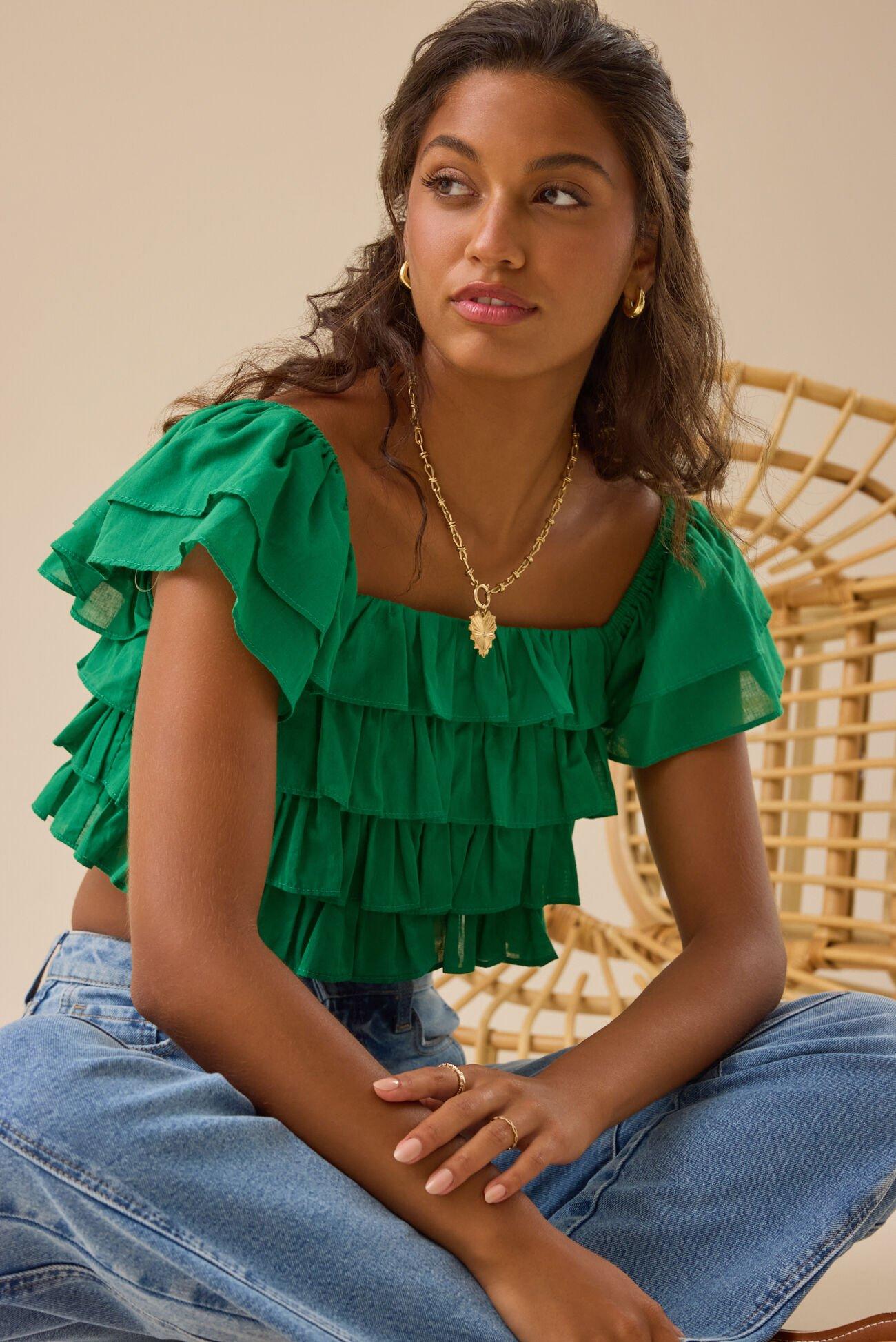 Simone Ruffle Top Product Image