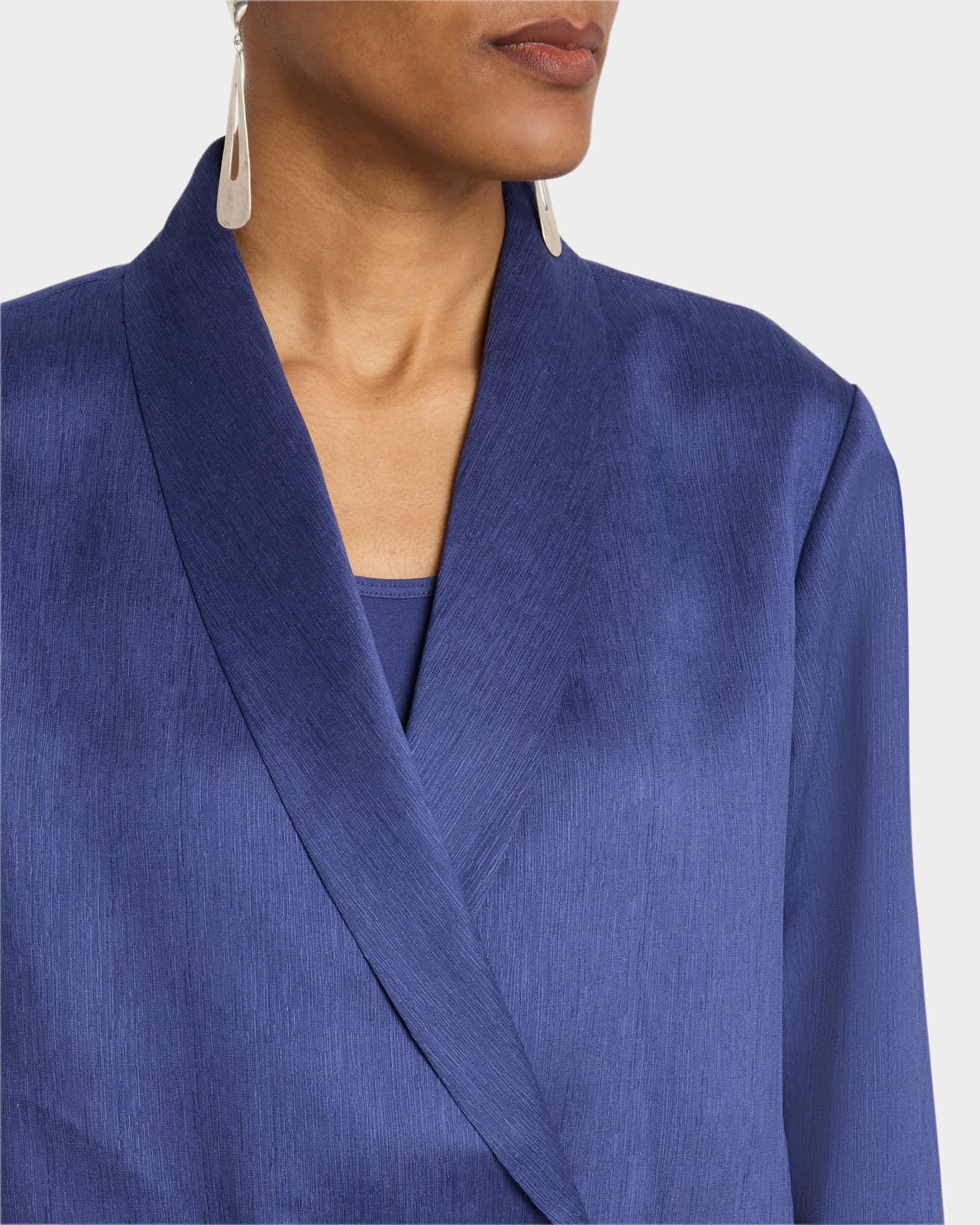 Double-Breasted Textured Silk Jacket Product Image