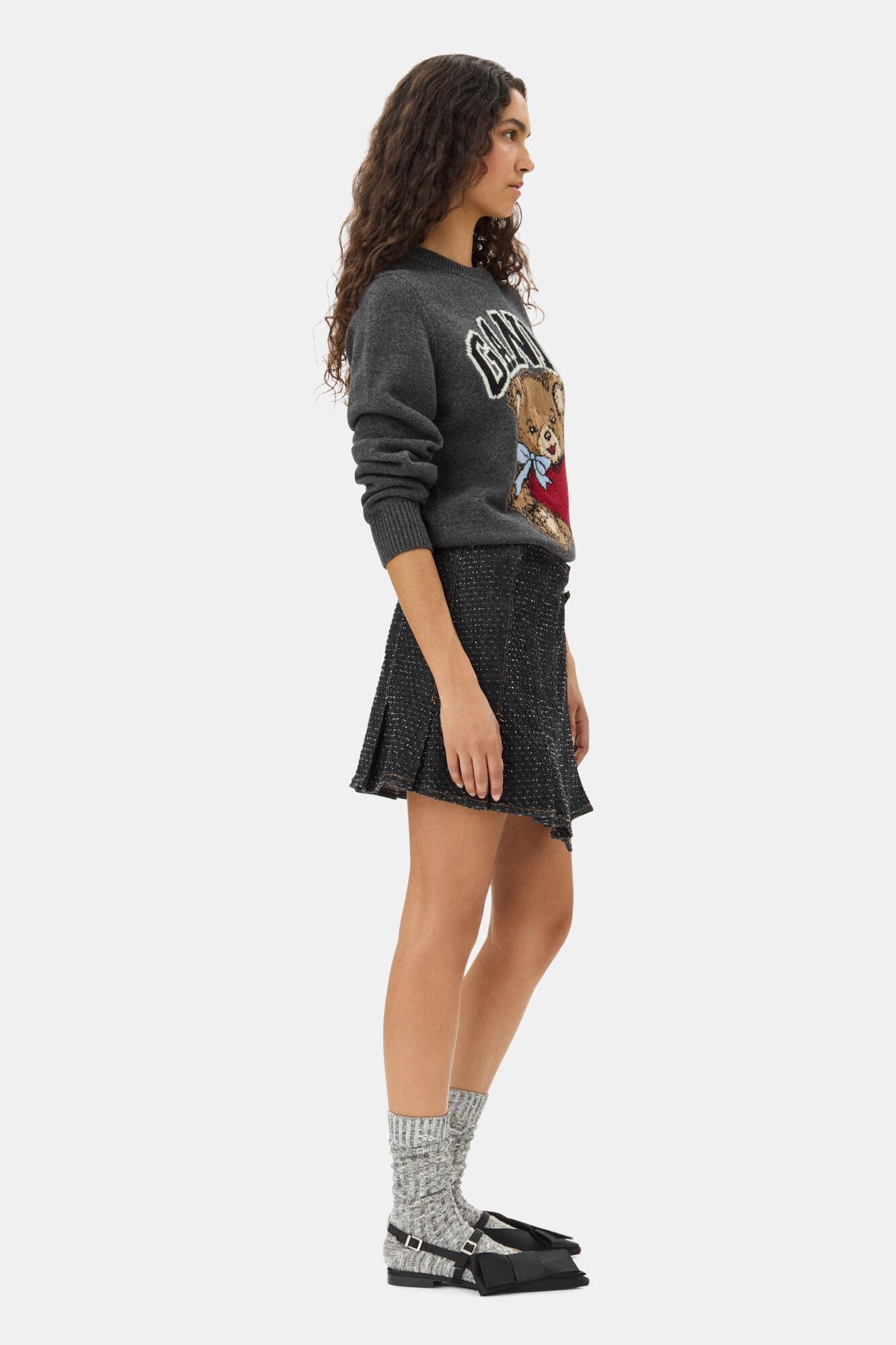 Dark Grey Graphic Bear Sweater Product Image